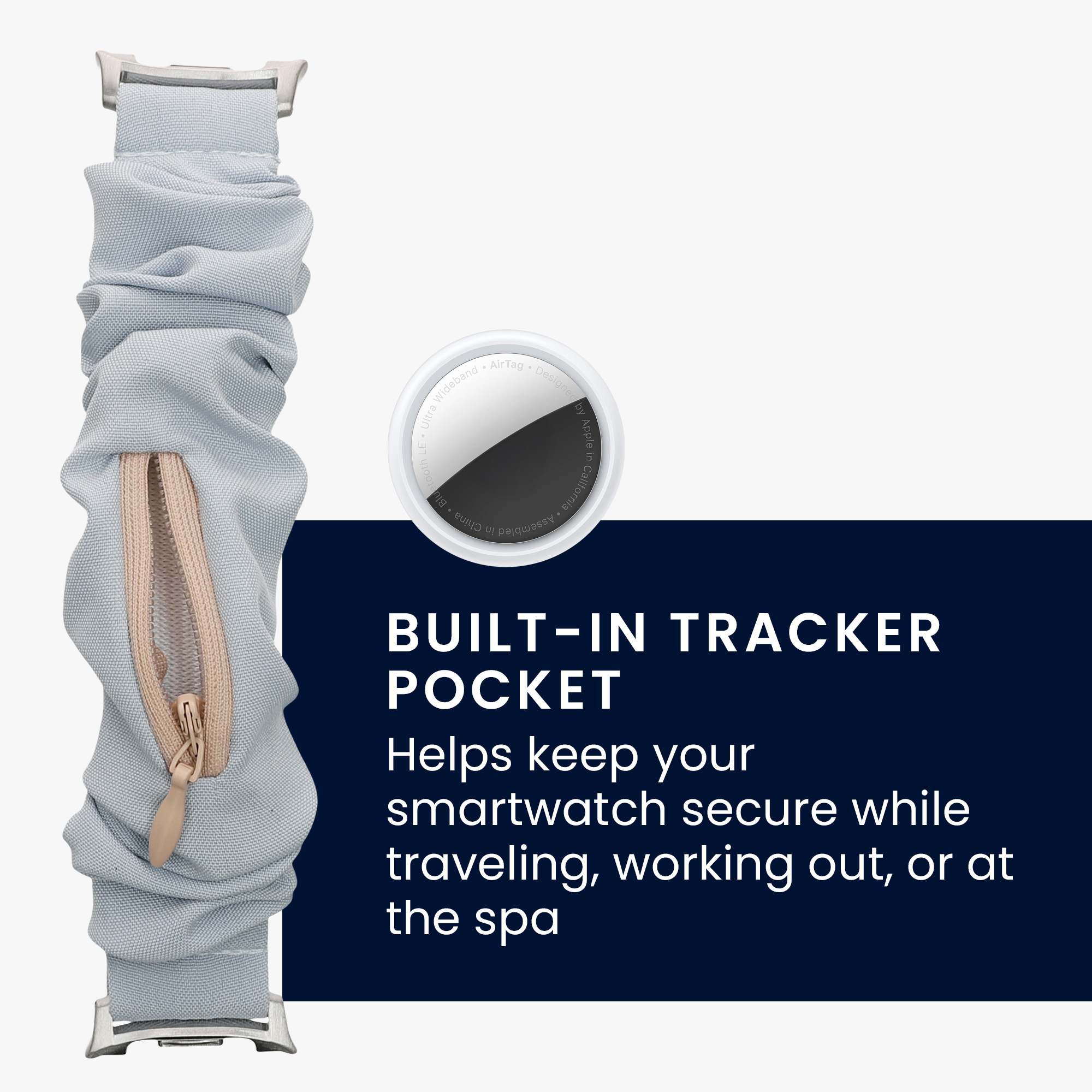 Řemínek na hodinky pro Samsung Galaxy Watch 8 / Galaxy Watch 8 Classic 46mm kwmobile - světle modrá látkový řemínek na hodinky (scrunchie)