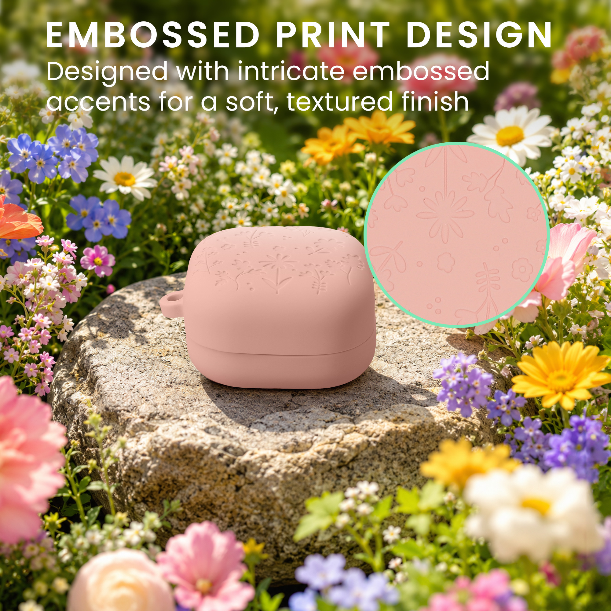 Silikonové pouzdro na sluchátka Samsung Galaxy Buds 4 / Galaxy Buds 4 Pro Case kwmobile Cover Embossed Pattern