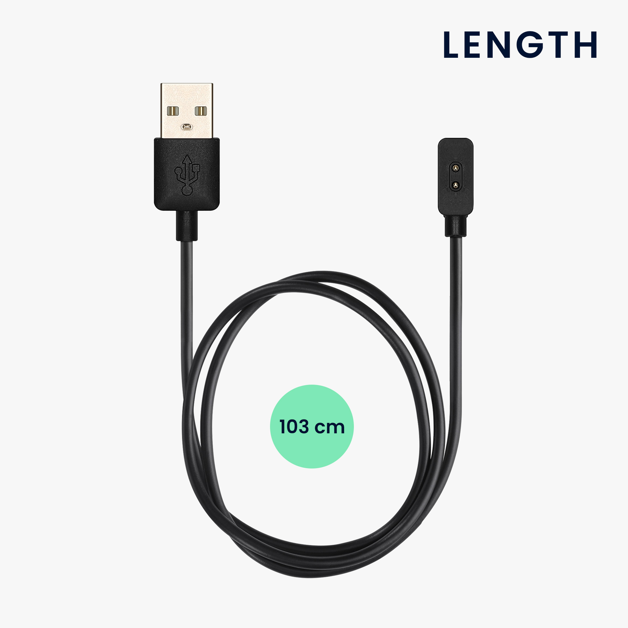 Nabíjecí kabel pro chytré hodinky pro Xiaomi Redmi Watch 5 Active / Watch 5 Lite kwmobile - černá