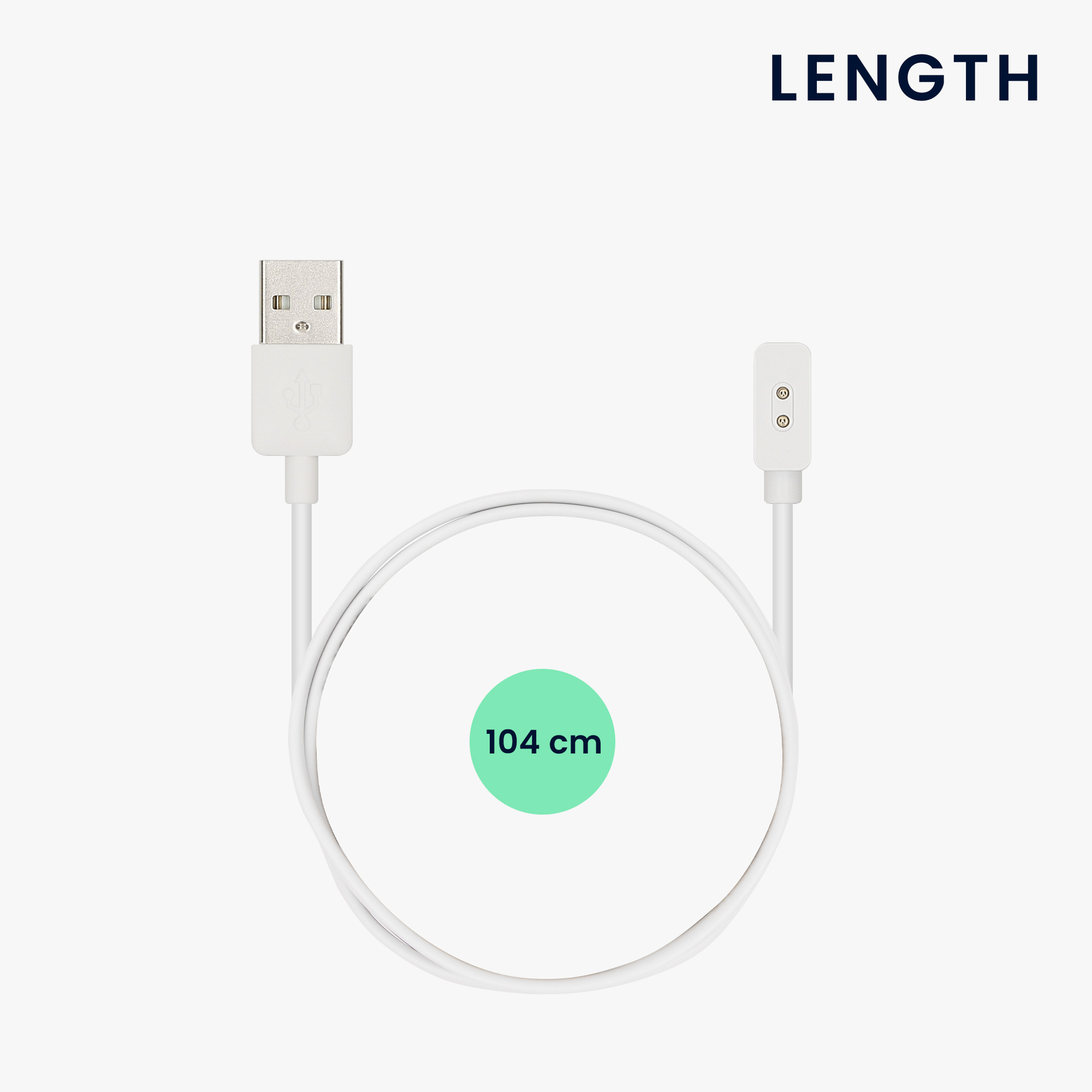 Nabíjecí kabel pro chytré hodinky pro Xiaomi Redmi Watch 5 Active / Watch 5 Lite kwmobile - bílá