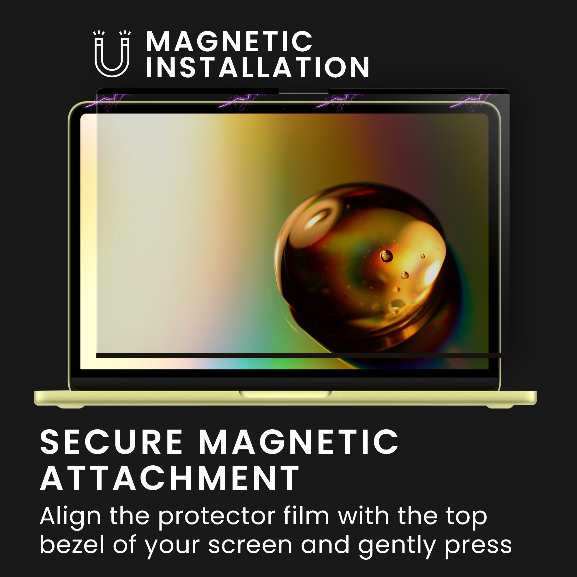 Privacy fólie na notebook pro Apple MacBook Neo kwmobile - antireflexní, blokuje modré světlo