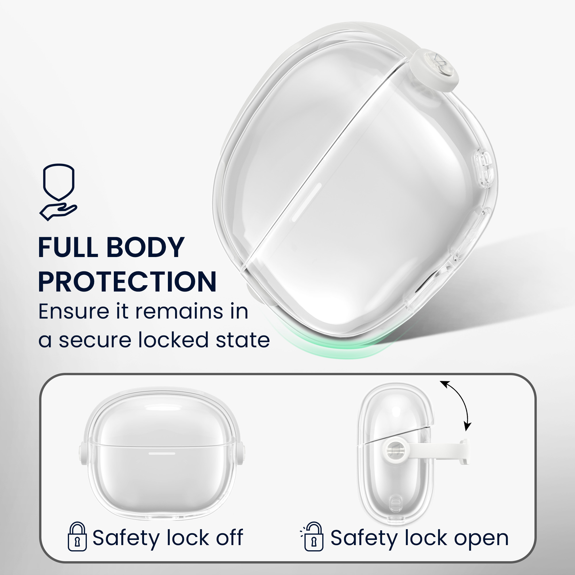 Transparentní pouzdro na sluchátka pro Xiaomi Redmi Buds 8 Pro kwmobile se stojánkem TPU