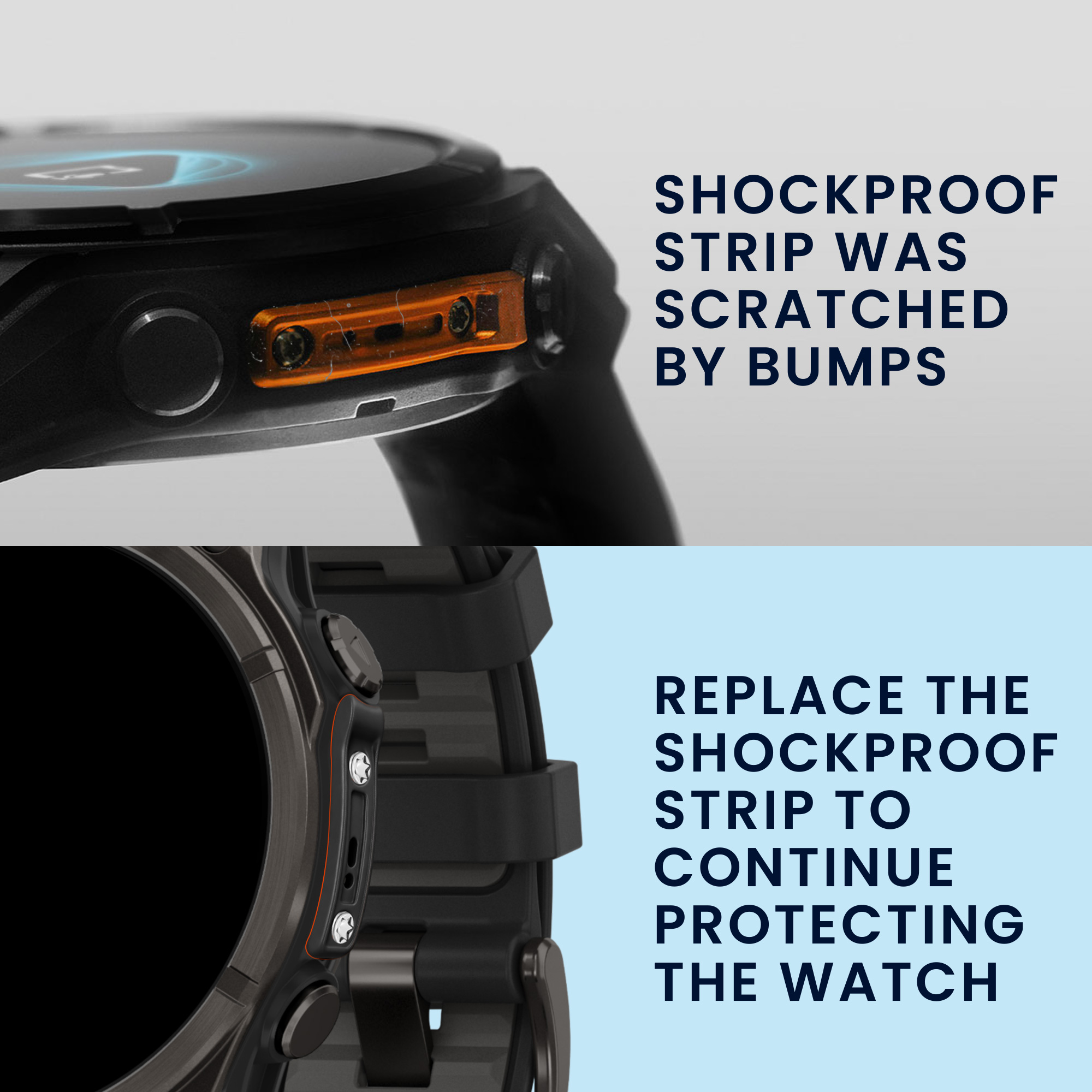 Boční ochranný rámeček pro chytré hodinky pro Garmin Fenix 8 / Tactix 8 / Quatix 8 (47mm) Watch Side Bumper kwmobile - oranžová / černá