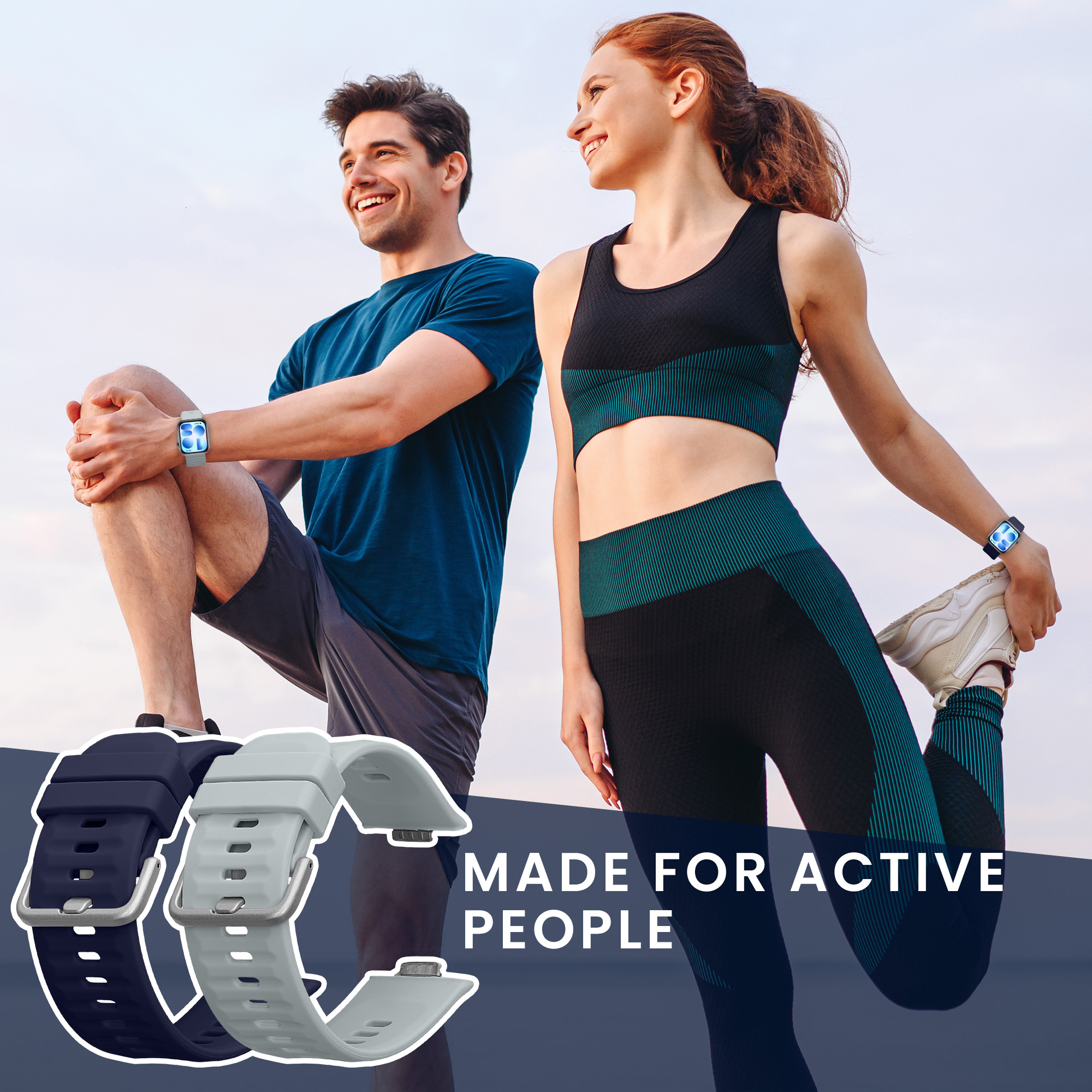 Řemínek pro Huawei Watch Fit 5 / Watch Fit 5 Pro kwmobile silikonové - modrá / světle modrá