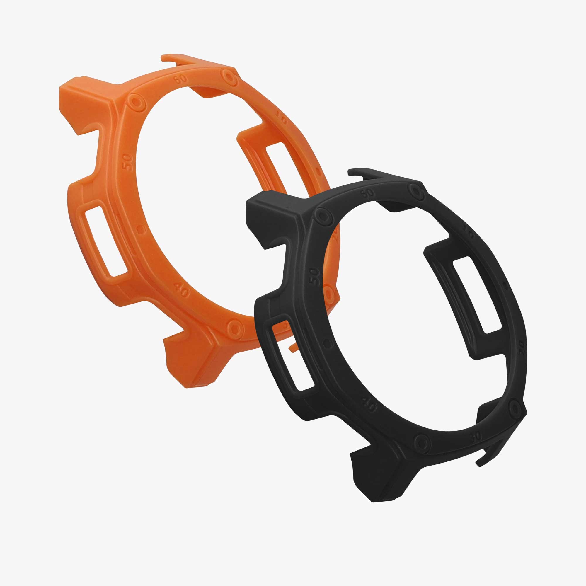Pouzdra pro Amazfit T-Rex3 Pro 44mm kwmobile sada 2 ks - černá / oranžová