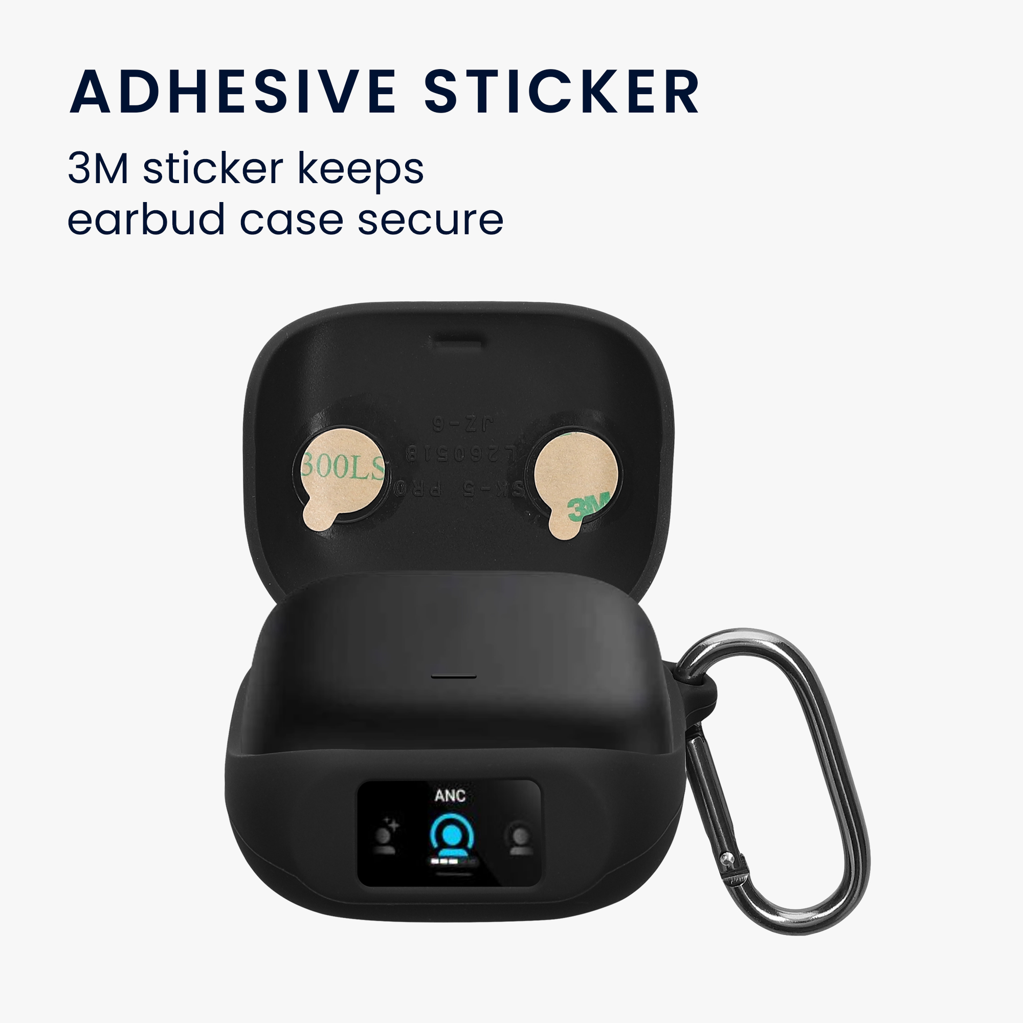 Obal pro Anker Soundcore Liberty 5 Pro kwmobile s karabinou silikonové - černá
