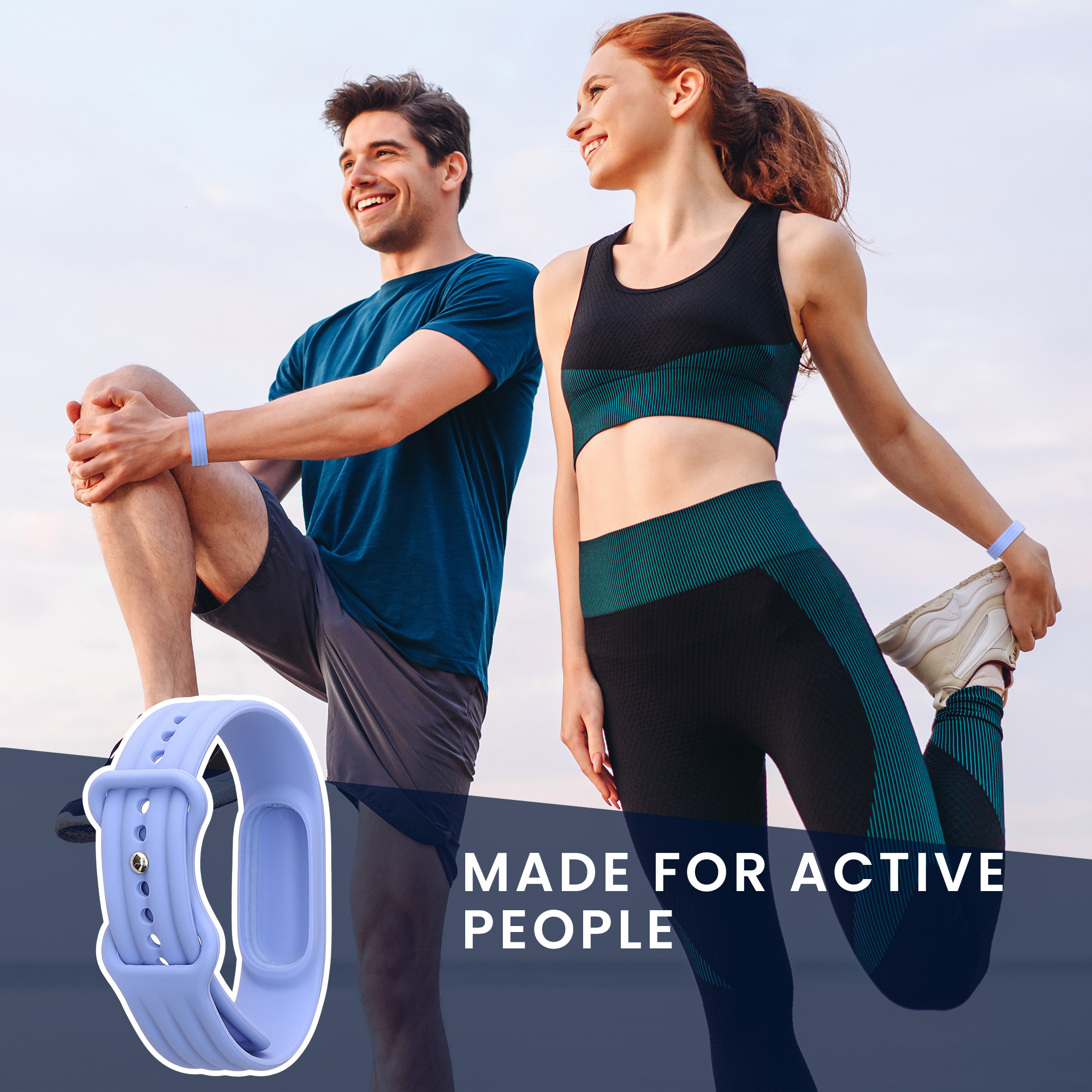 Řemínek pro Google Fitbit Air kwmobile silikonové - modrá