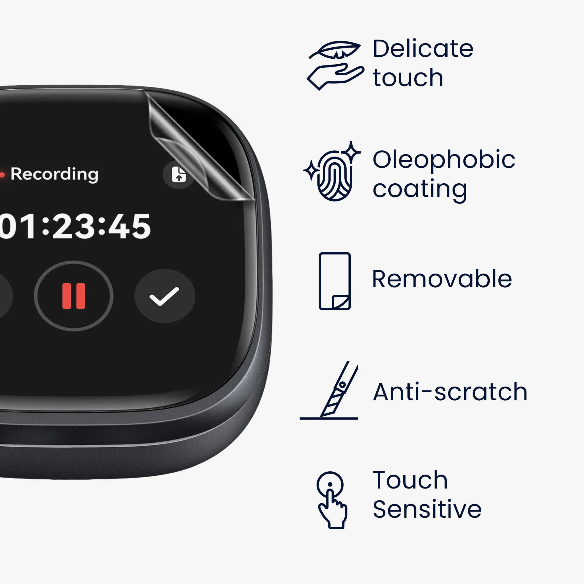 Ochranné fólie na displej nabíjecího pouzdra Anker Soundcore Liberty 5 Pro Max kwmobile sada 3 ks