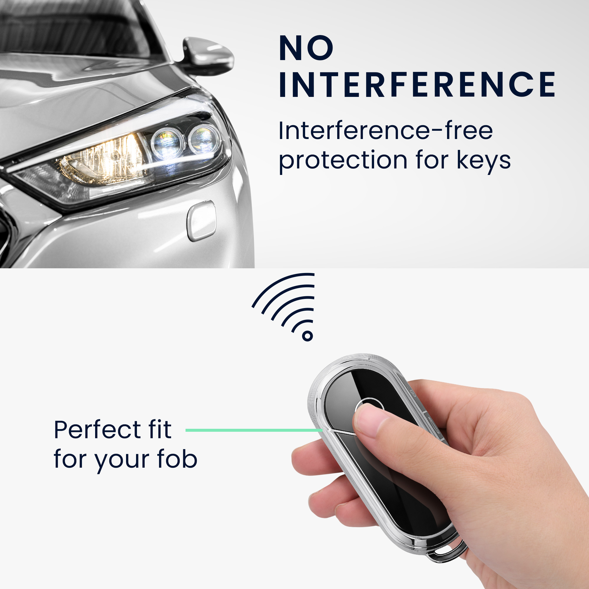Obal na klíč pro BMW Mini Cooper U25 J01 J05 F65 F66 2024-2026, lehké TPU s protiskluzovým povrchem kwmobile ‑ černá / stříbrná