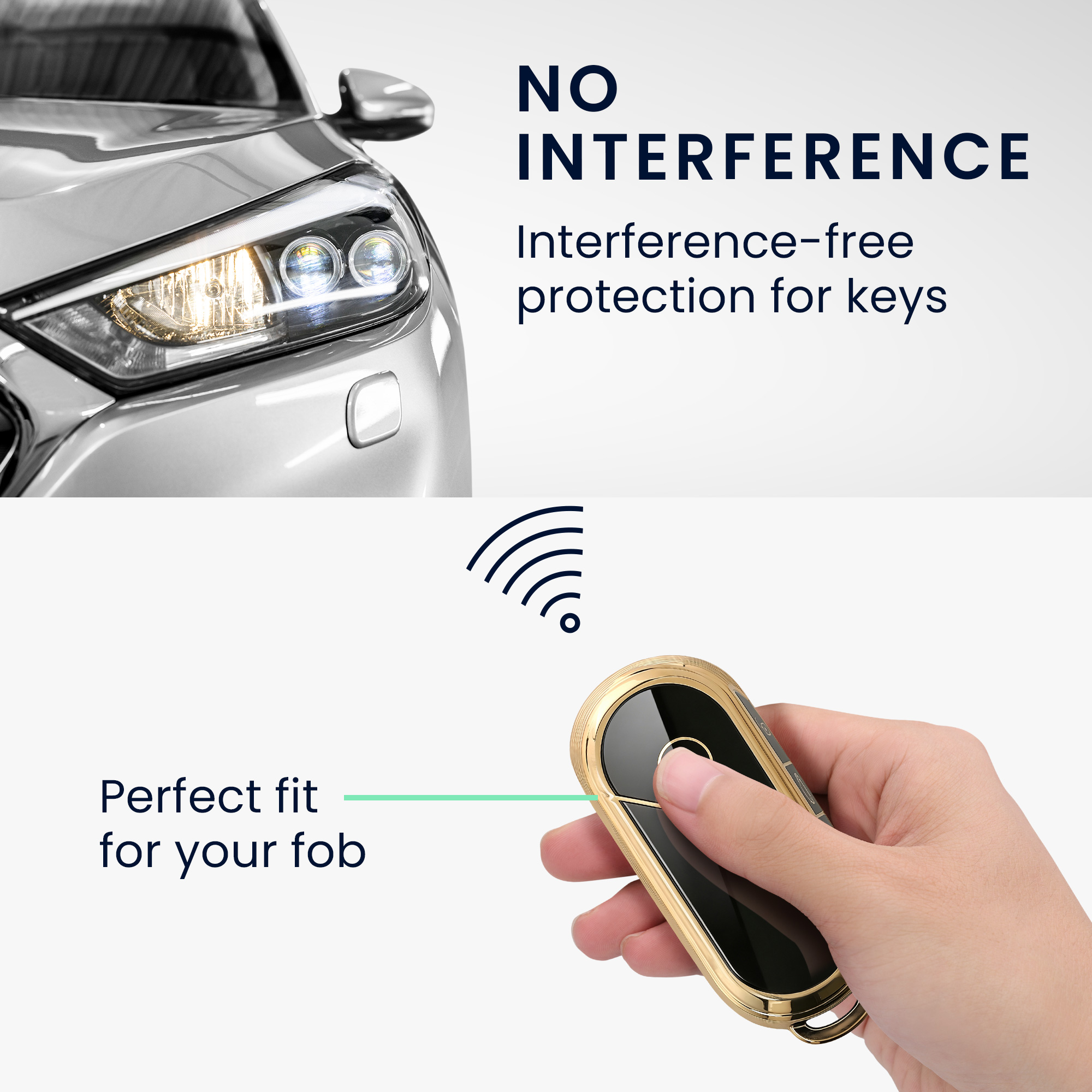Obal na klíč pro BMW Mini Cooper U25 J01 J05 F65 F66 2024-2026, lehké TPU s protiskluzovým povrchem kwmobile ‑ zlatá / černá