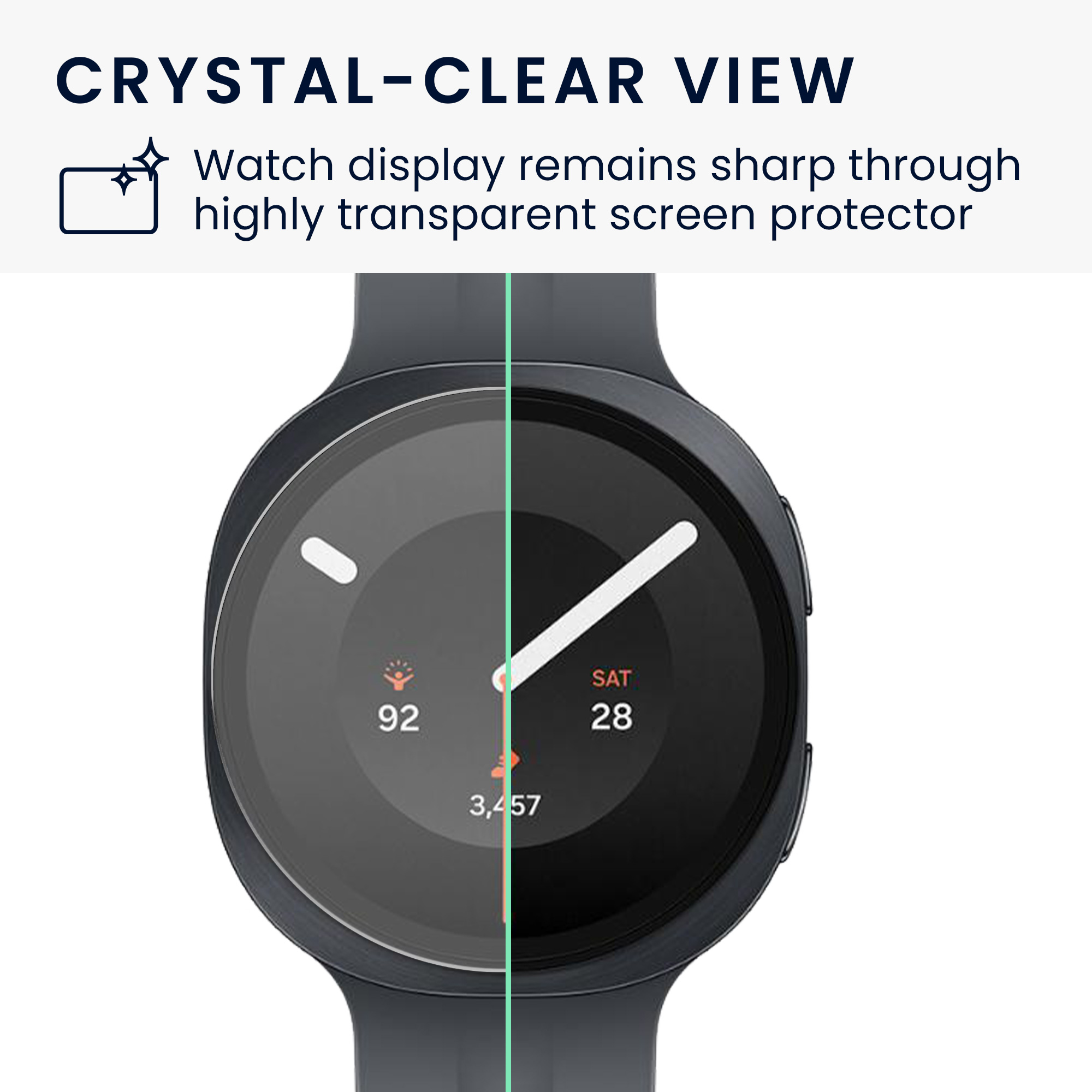 Ochranná skla pro Samsung Galaxy Watch 9 44mm kwmobile sada 2 ks - transparentní
