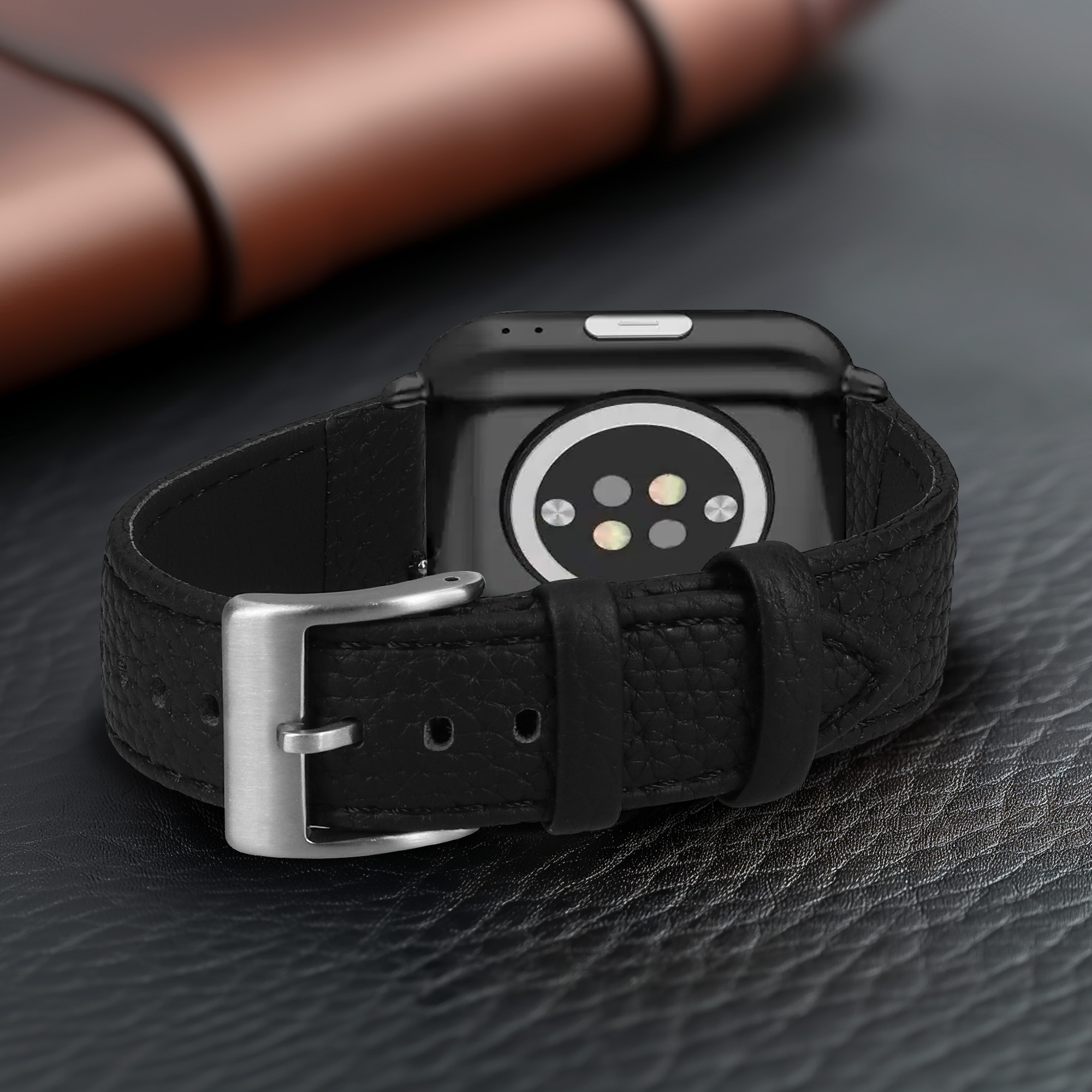 Kožený řemínek pro Amazfit Bip Max / Balance 3 / Active Max kwmobile ‑ černá