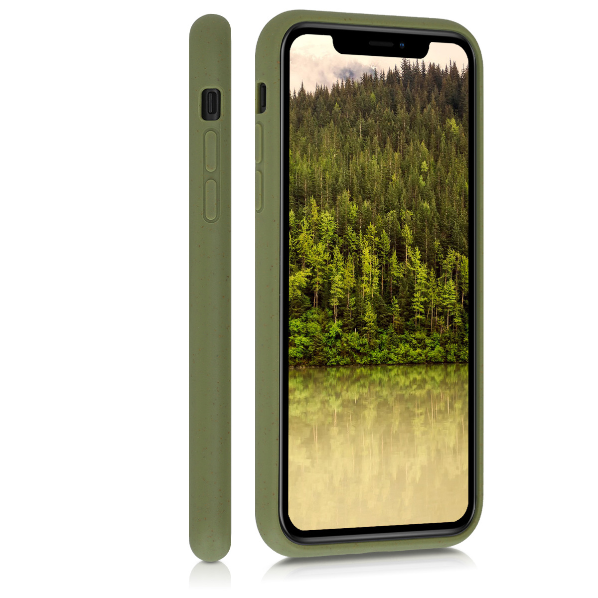 Kryt na mobil s pšeničnou slámou kalibri pro Apple iPhone XR - olivově zelená