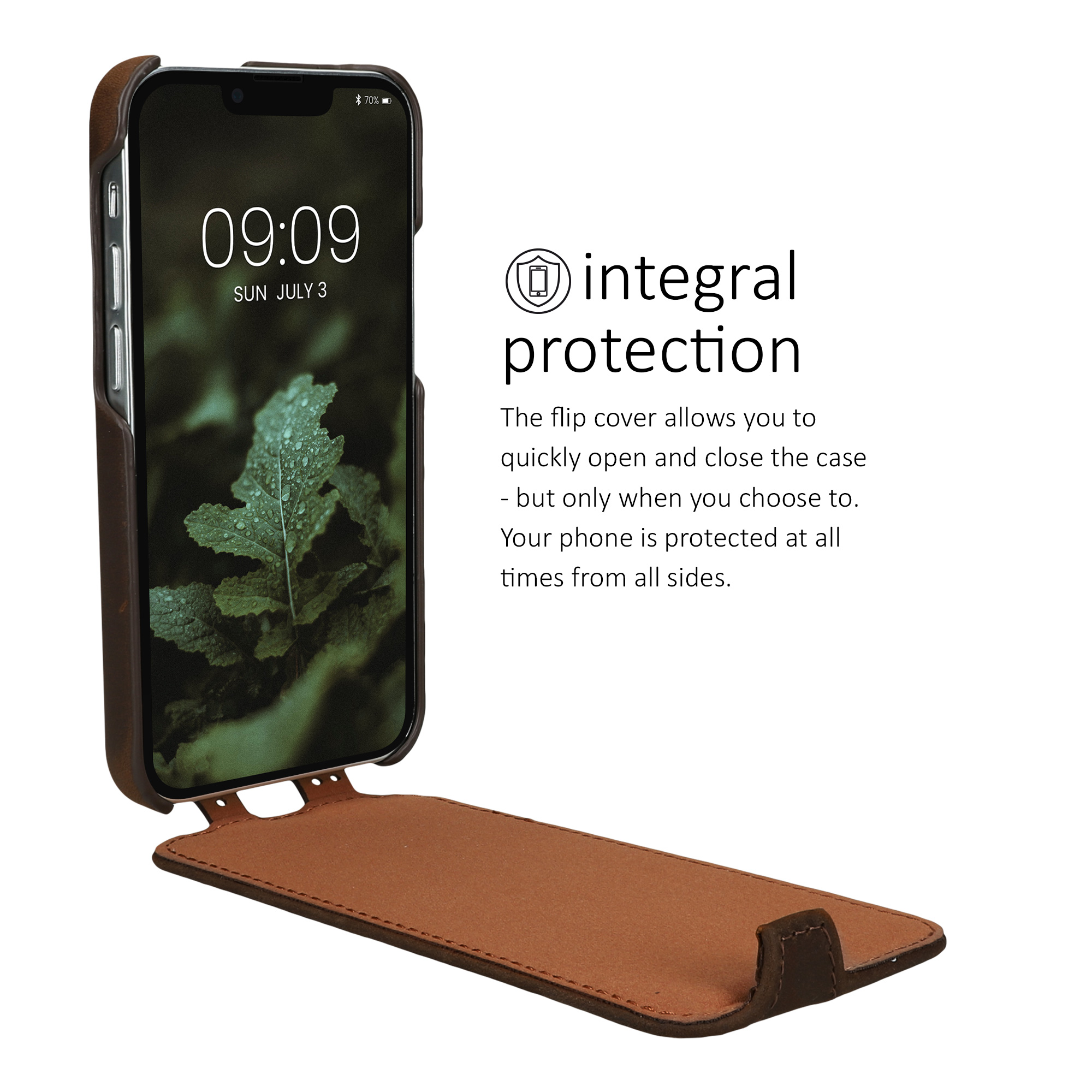 Kryt kalibri slim iPhone 13 mini hnědá