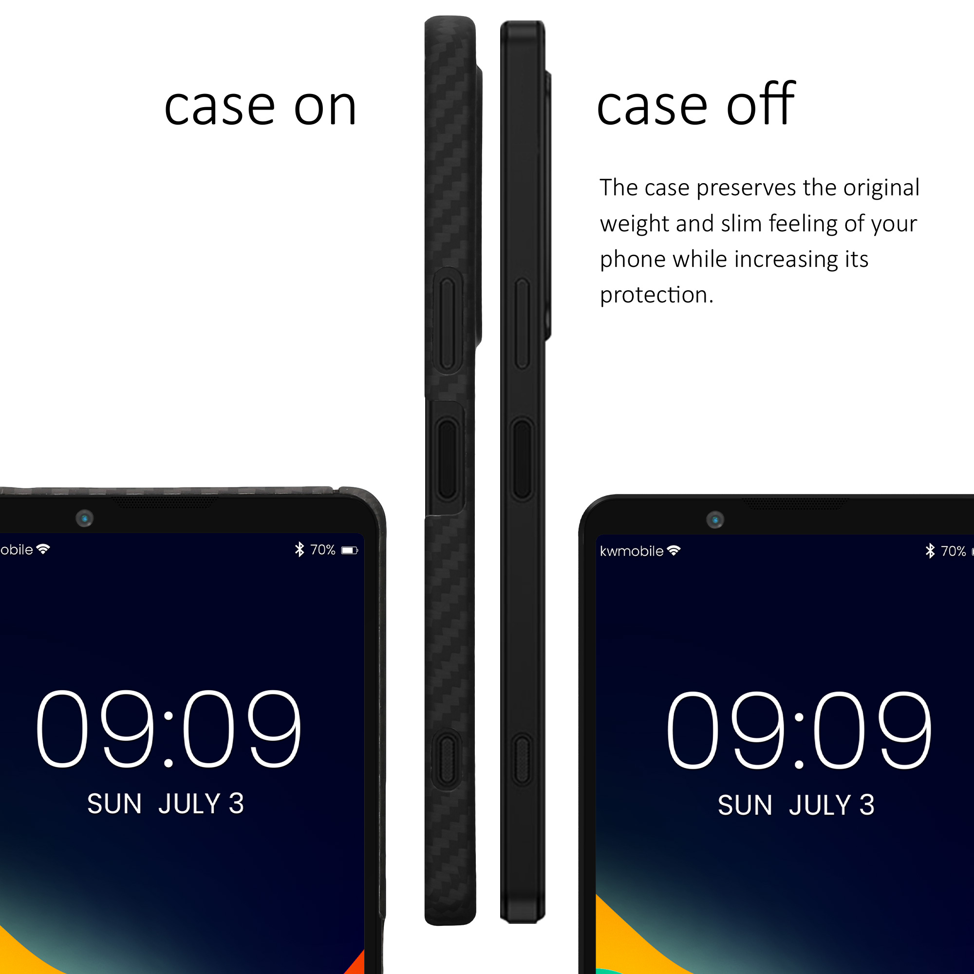 Aramidový kryt kwmobile - Sony Xperia 1 IV - černá matná