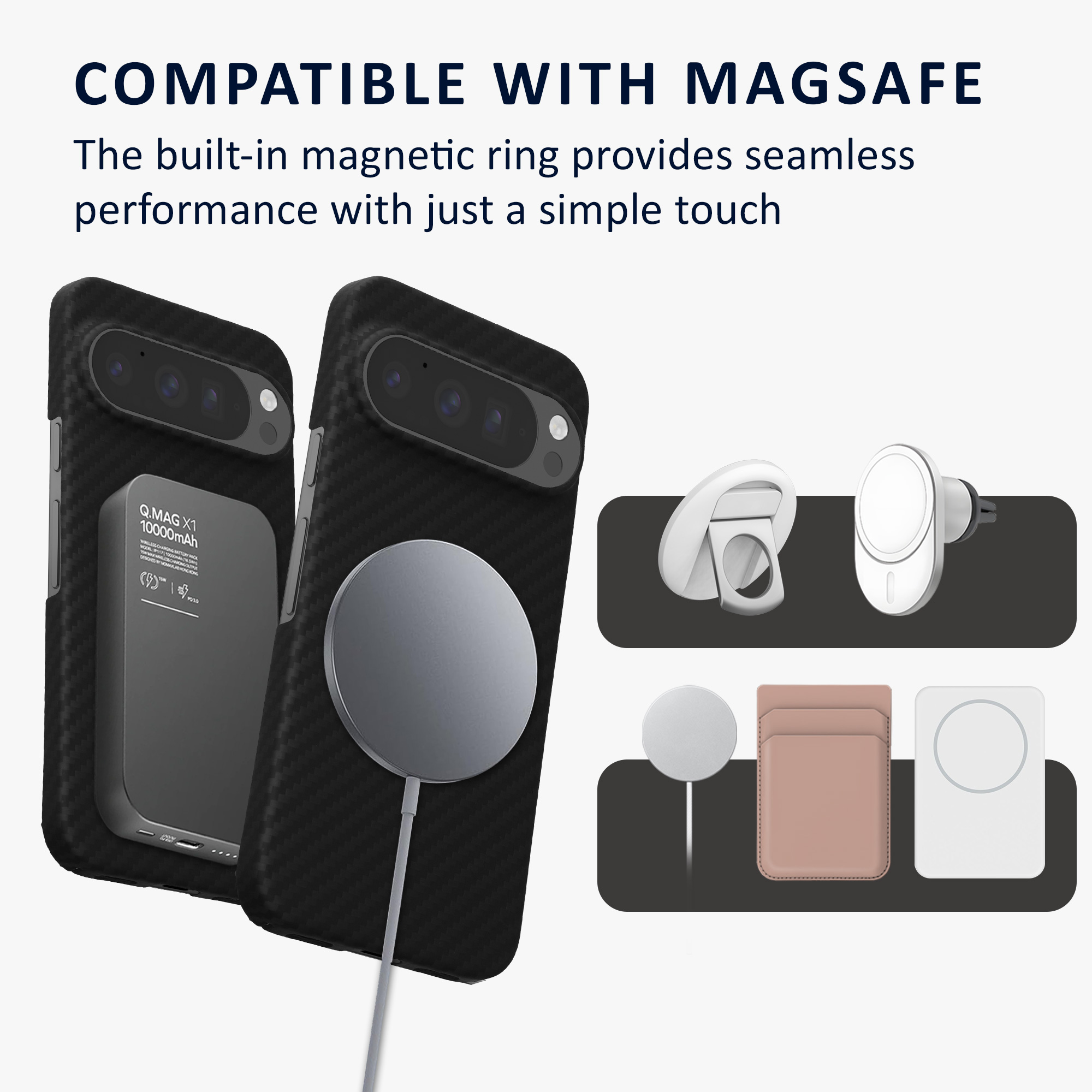 Kryt na mobil MagSafe kalibri - černá
