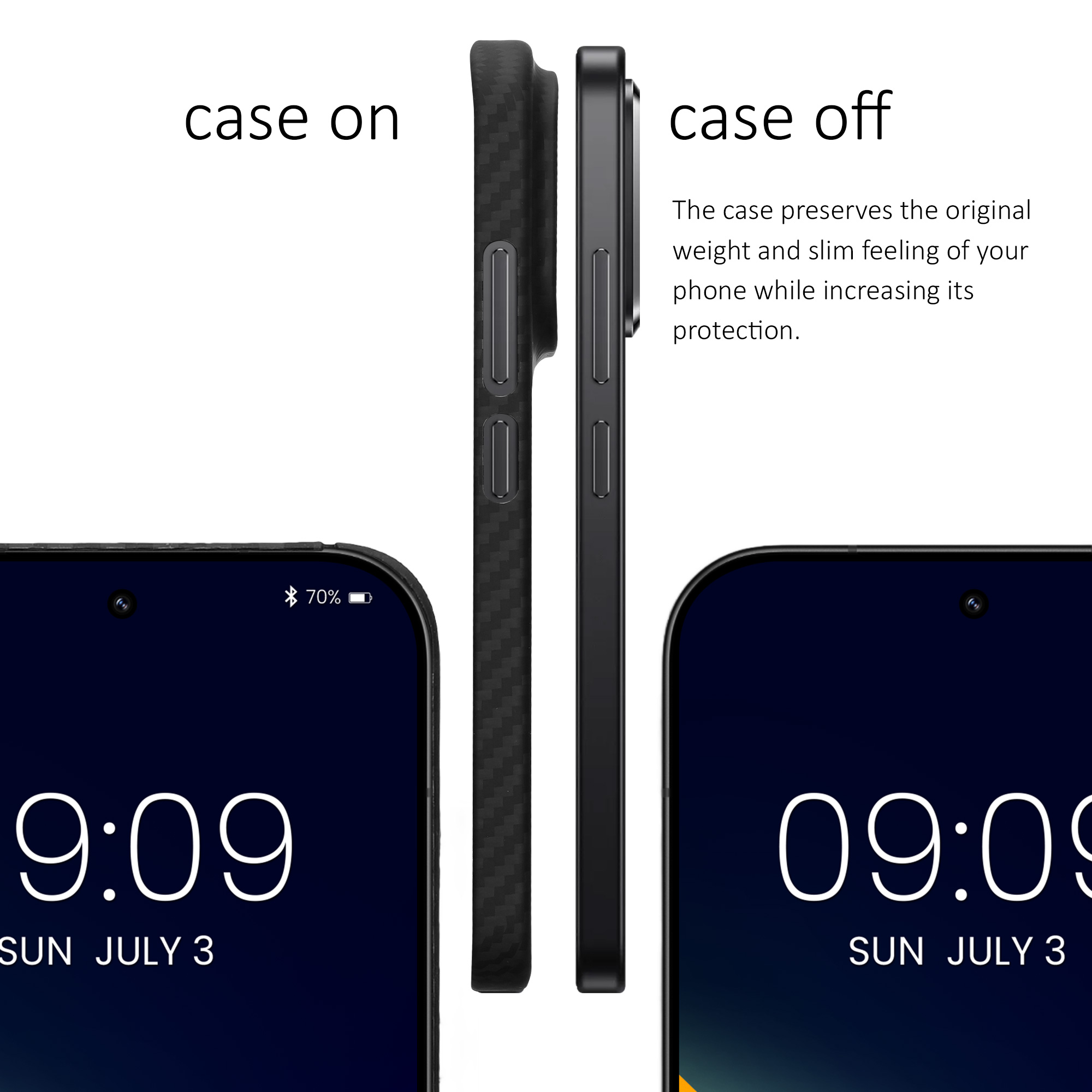 Pouzdro z aramidového vlákna pro Xiaomi 17 kalibri tenké - matná černá