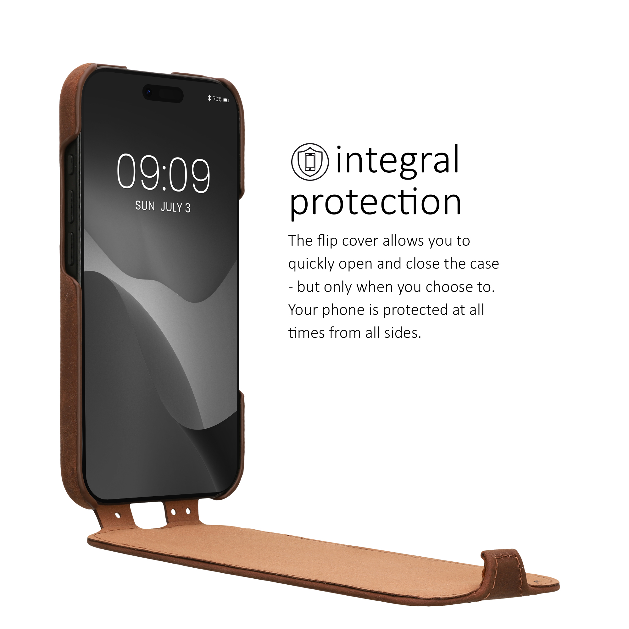 Flipové pouzdro pro Apple iPhone 17 kalibri tenké - hnědá