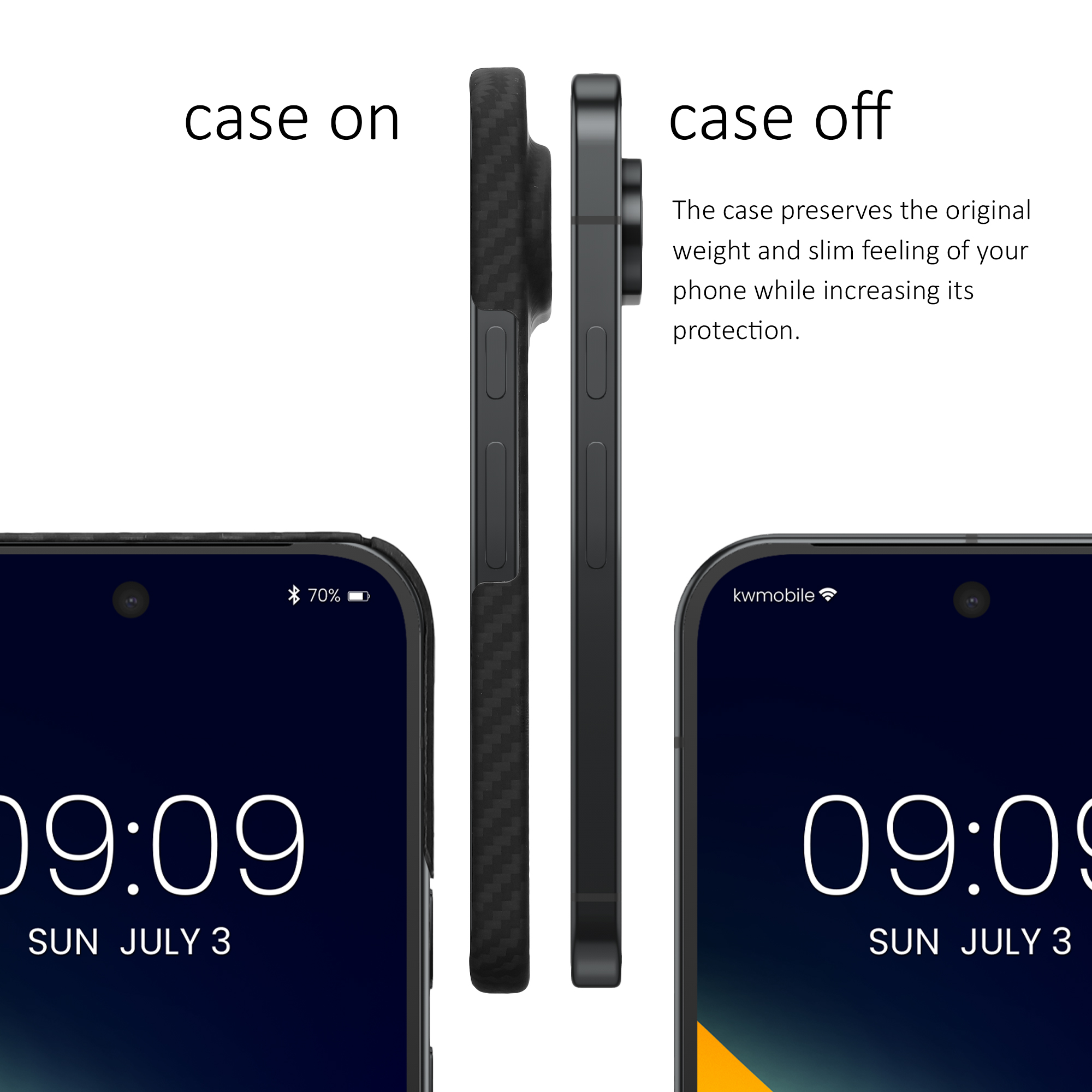 Pouzdro z aramidového vlákna pro Google Pixel 11 kalibri tenké - matná černá