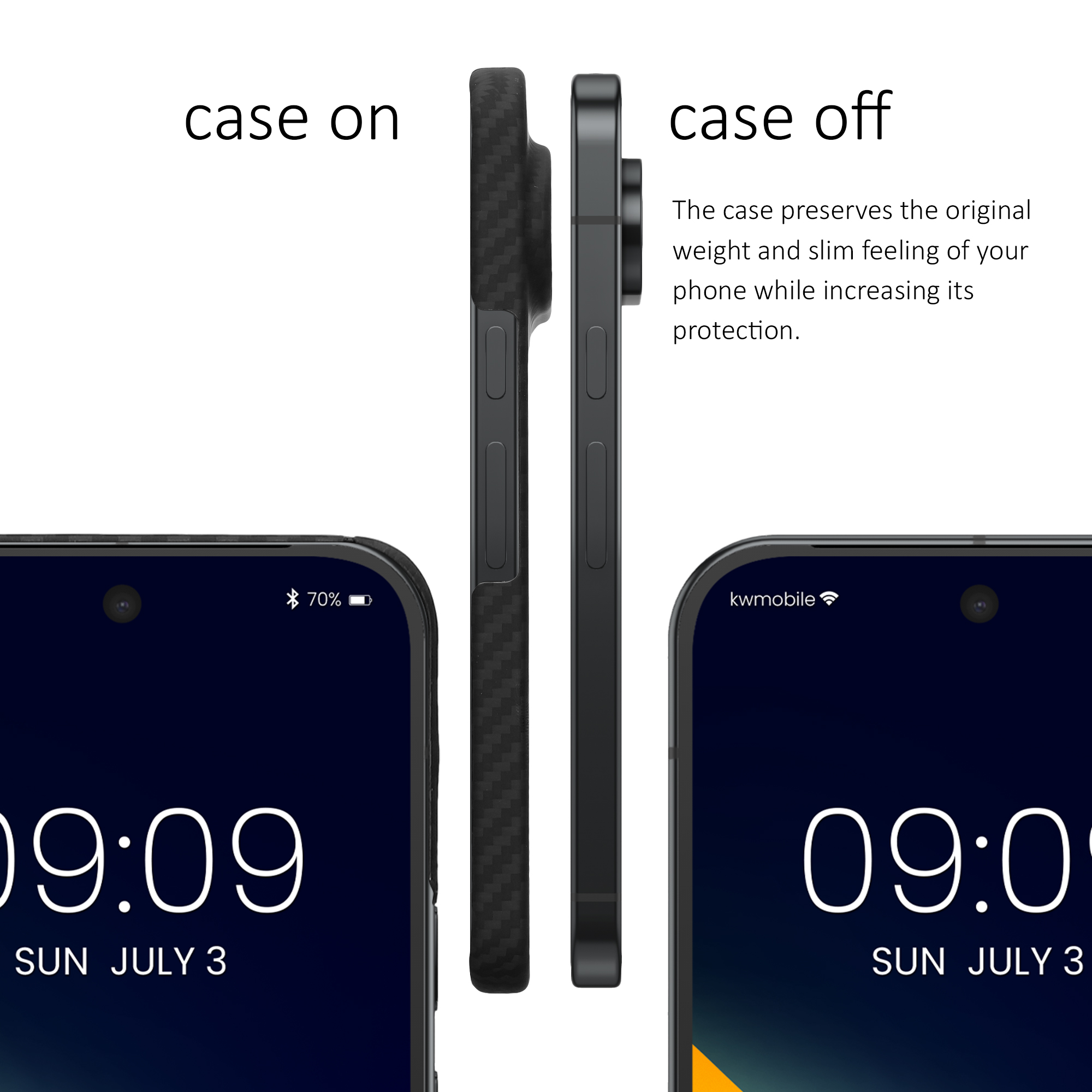 Pouzdro z aramidového vlákna pro Google Pixel 11 Pro XL kalibri tenké - matná černá