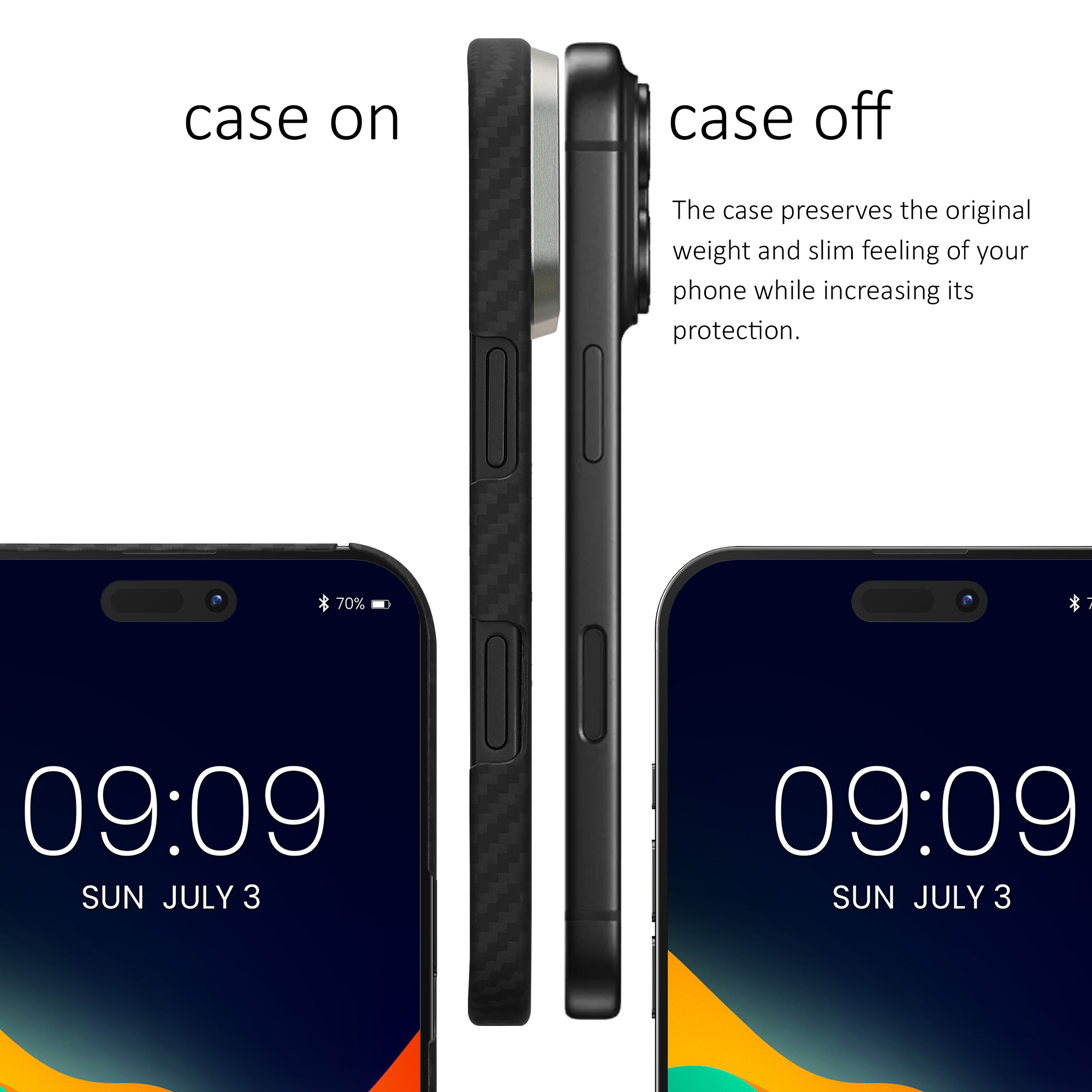 Pouzdro z aramidového vlákna pro Apple iPhone 18 Pro Max / iPhone 17 Pro Max kalibri tenké - matná černá