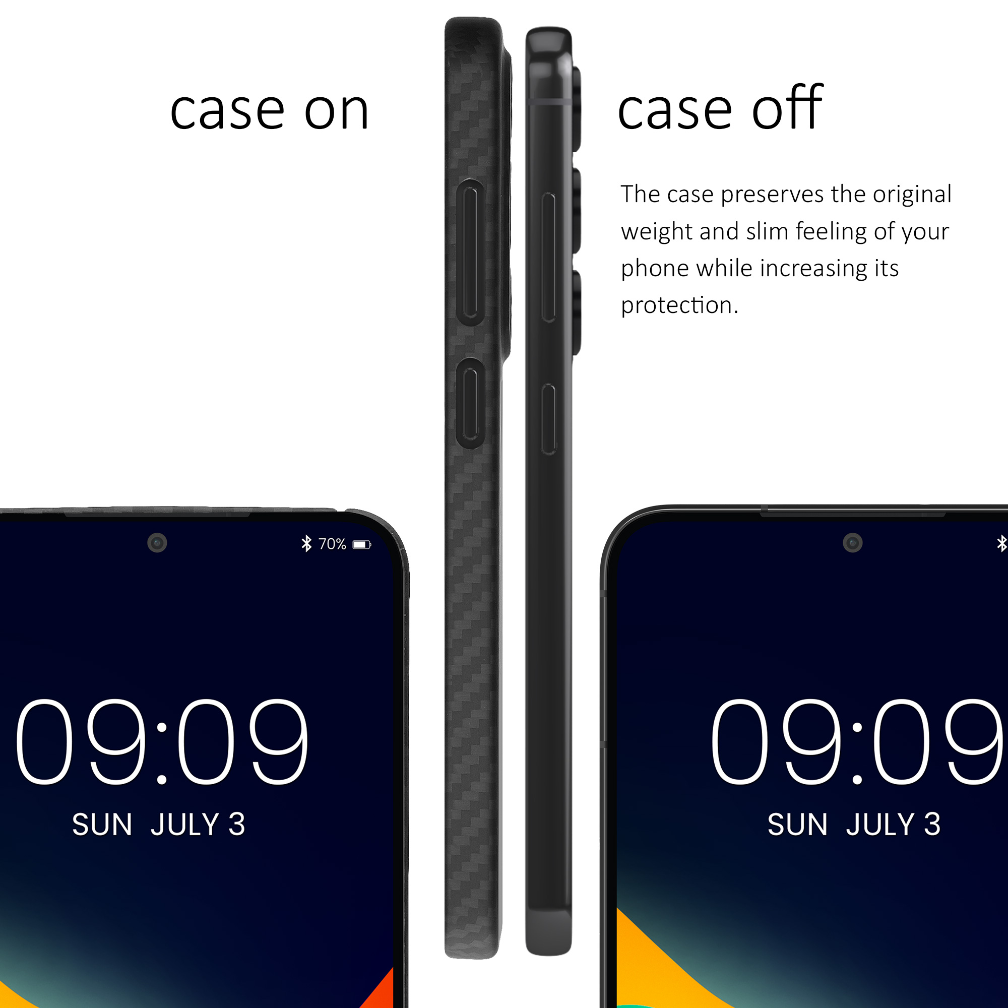Aramidový kryt na mobil Galaxy S24 kalibri matně černá