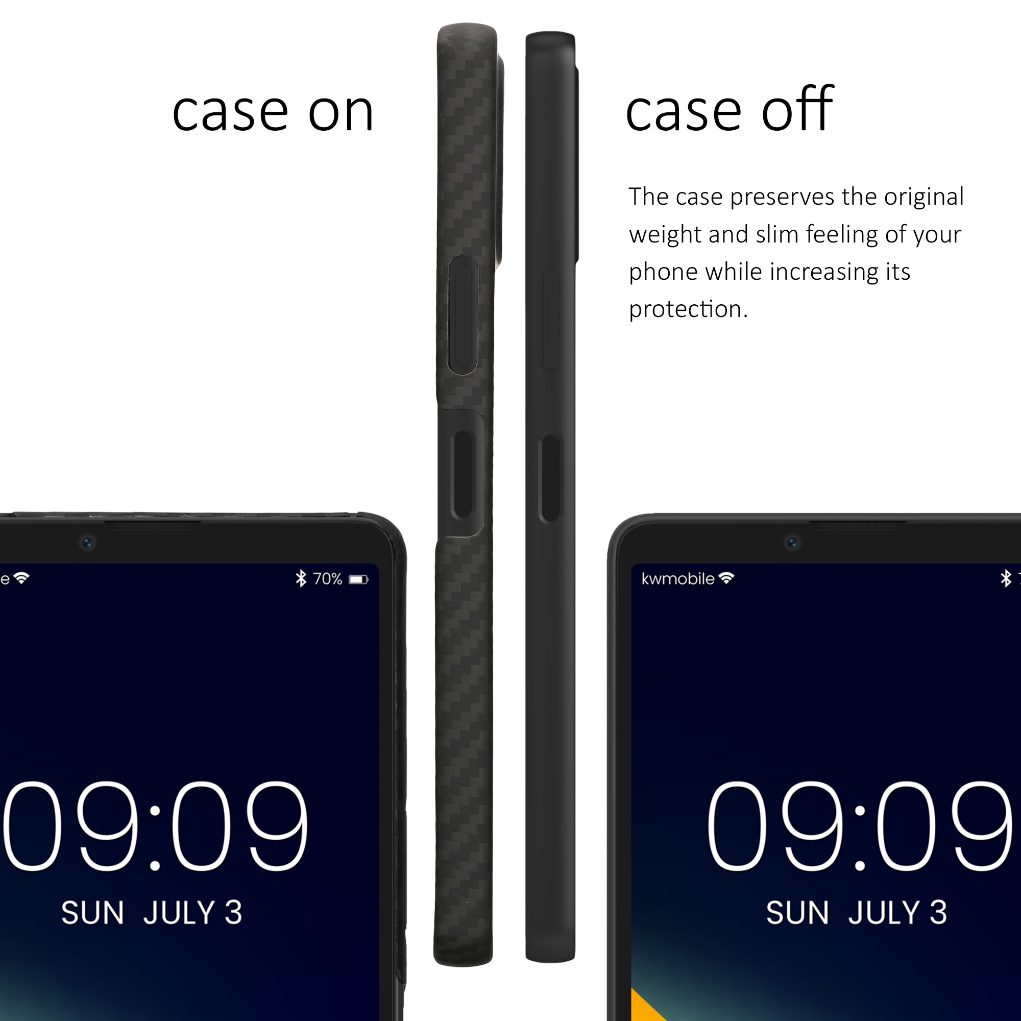 Aramidový kryt kwmobile - Sony Xperia 10 VI - černá matná