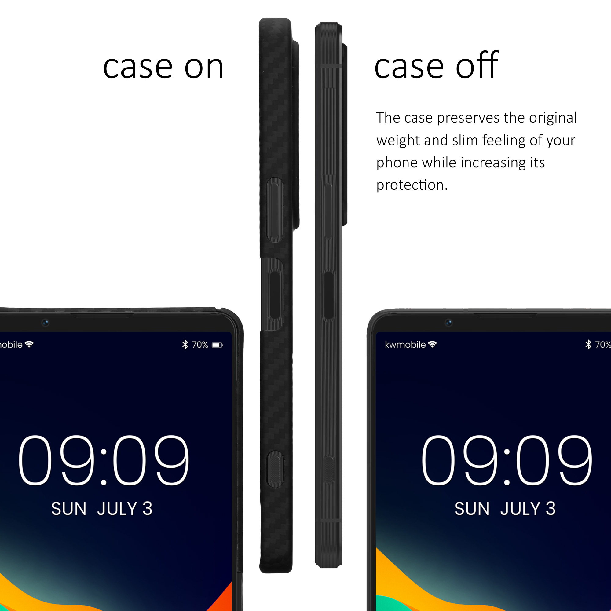 Aramidový kryt kwmobile - Sony Xperia 1 VI - černá matná