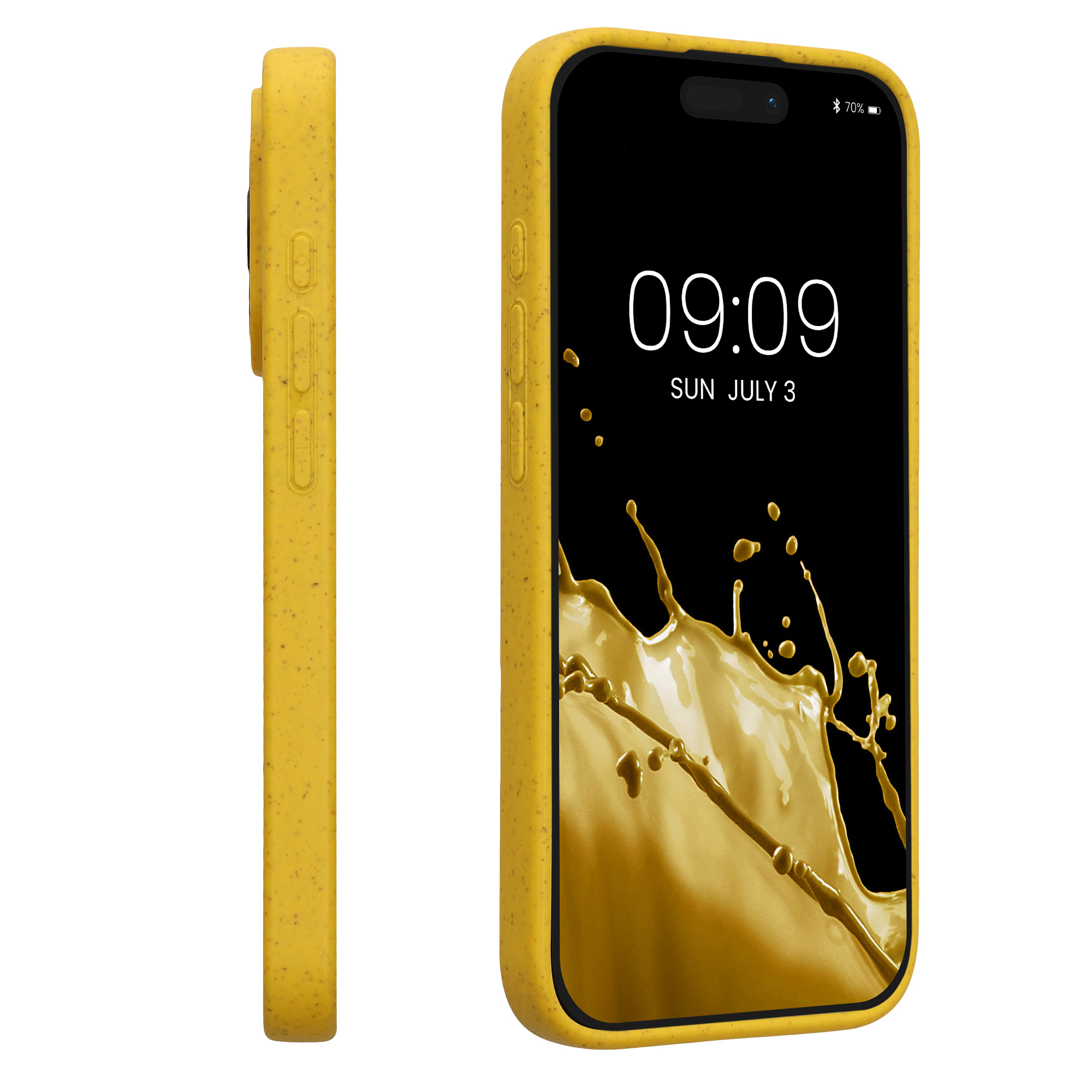 Silikonový kryt kalibri pro iPhone 15 Pro - žlutá