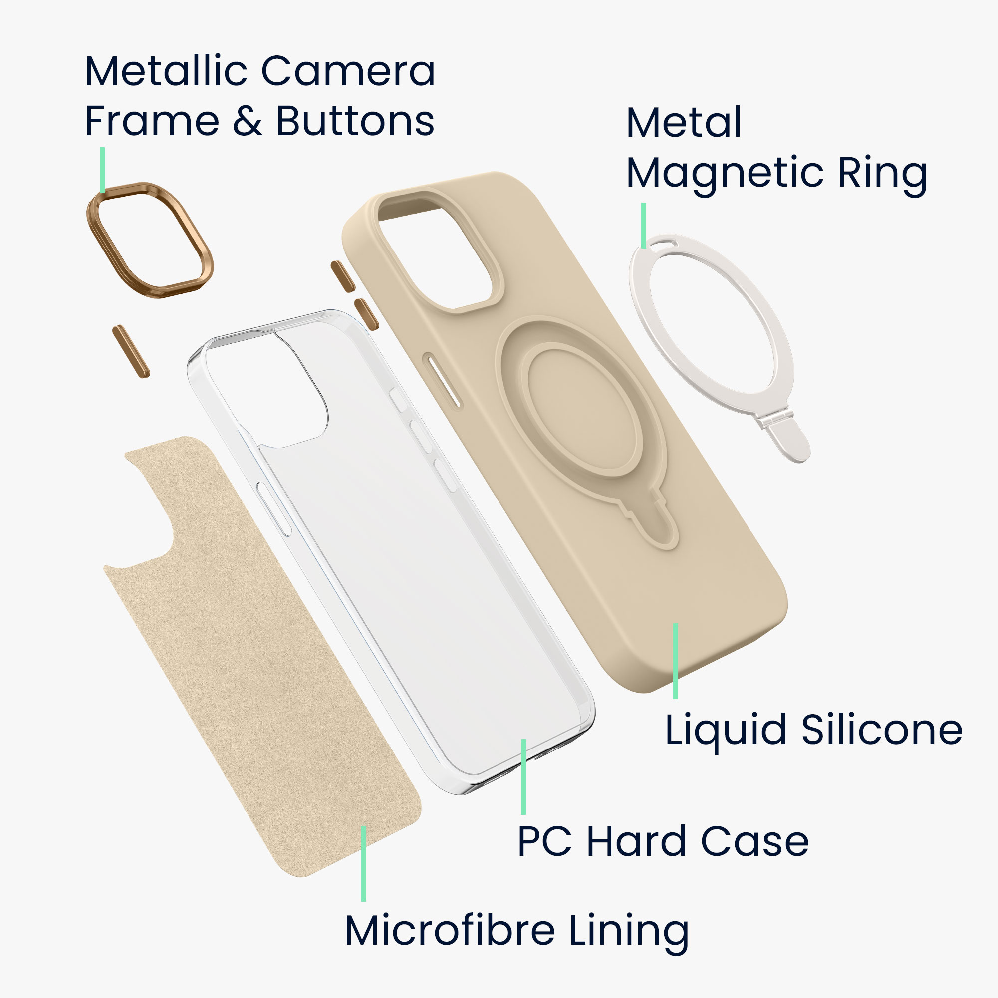 Silikonové pouzdro pro Apple iPhone 13 / iPhone 14 kalibri MagSafe - motiv měsíční svit