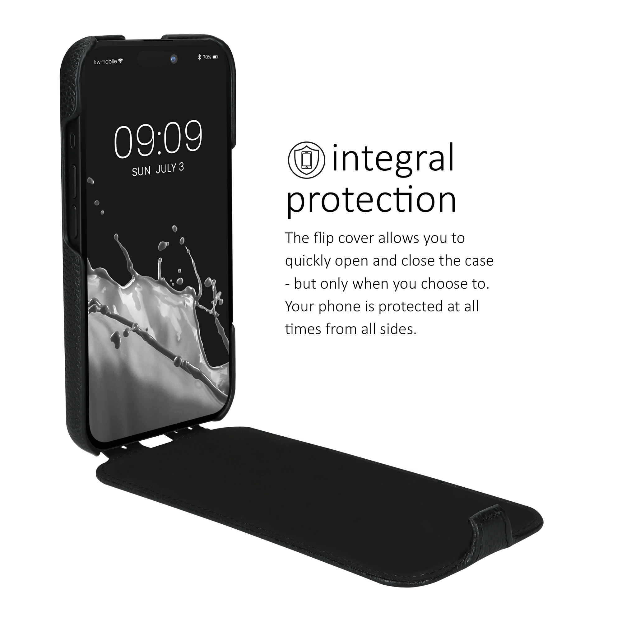 Flipové pouzdro pro Apple iPhone 16 kalibri tenké - černá