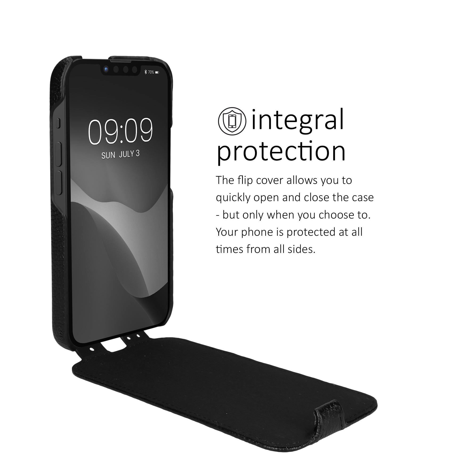 Flipové pouzdro Kalibri pro iPhone 17e / 16e - černá