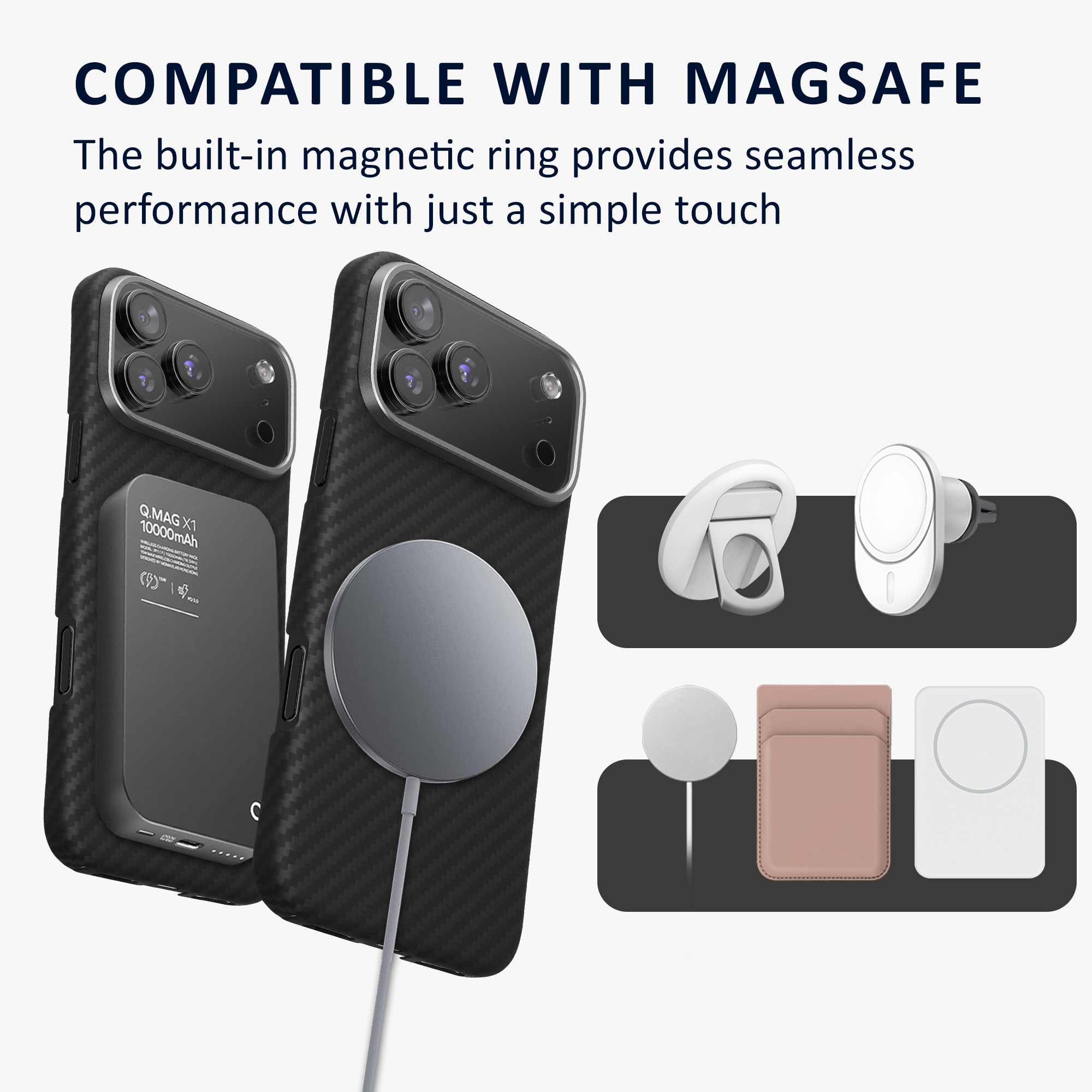 Aramidový kryt Kalibri pro iPhone 17 Pro Max - černá matná