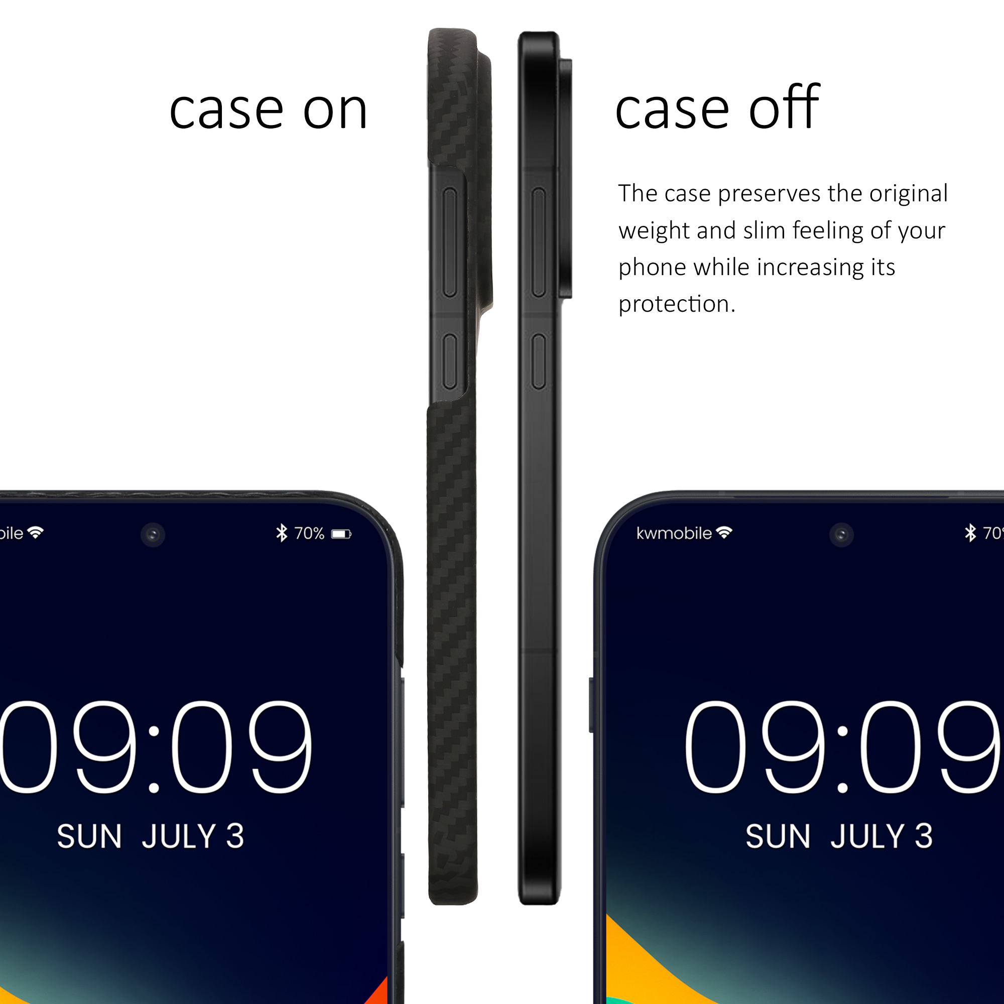 Tenký aramidový kryt pro OnePlus 15, lehký, s matným strukturovaným povrchem kalibri ‑ matná černá