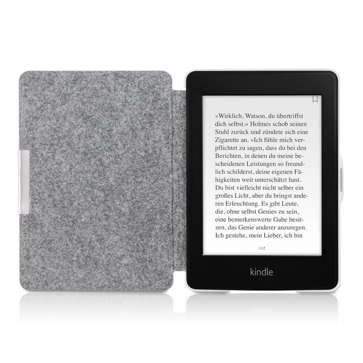 Pouzdro na čtečku kwmobile Kindle Paperwhite - (for 2017 and older) světle šedá