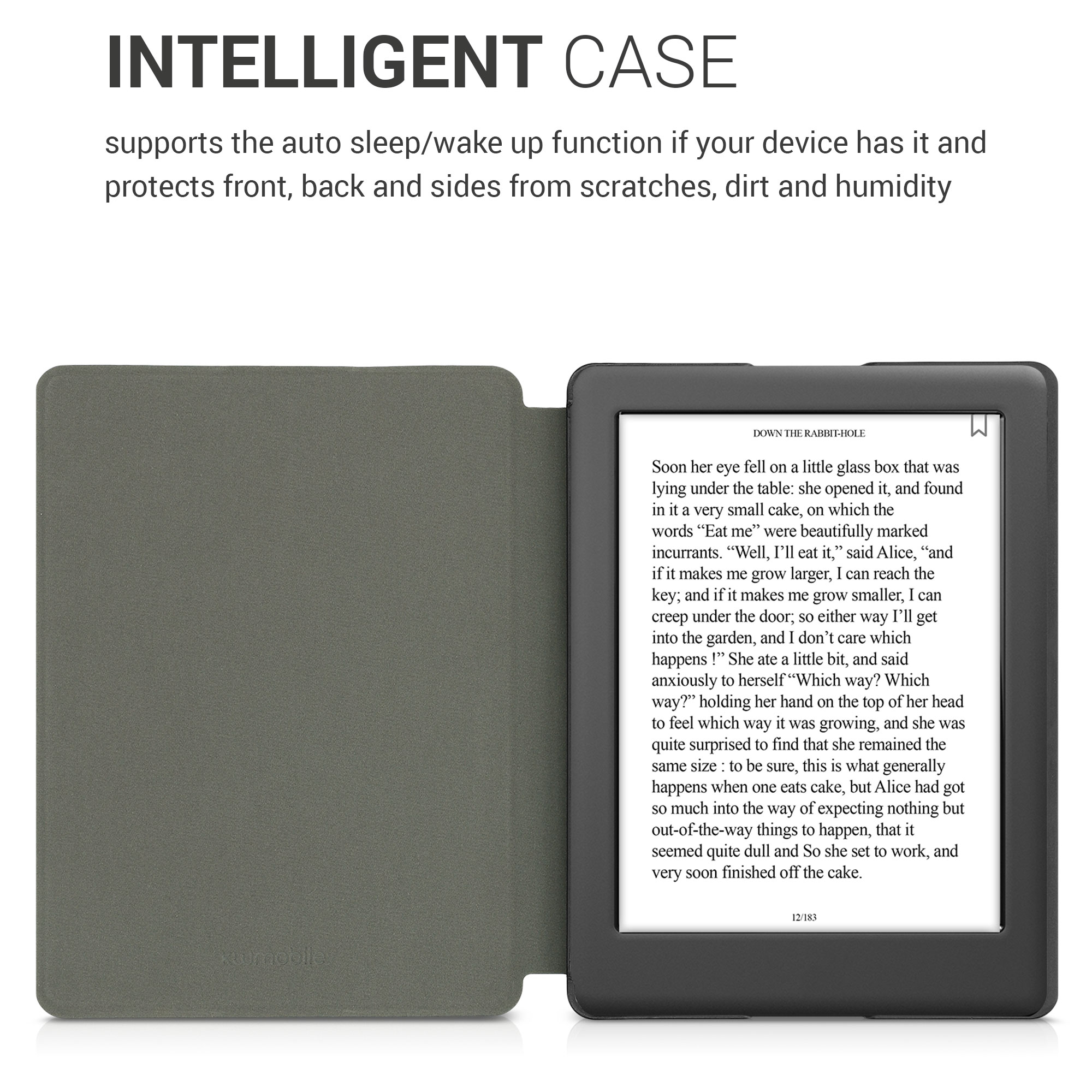 Pouzdro na čtečku kwmobile pro Kobo Glo HD / Touch 2.0 - Cosmic Nature Blue / šedá / černá
