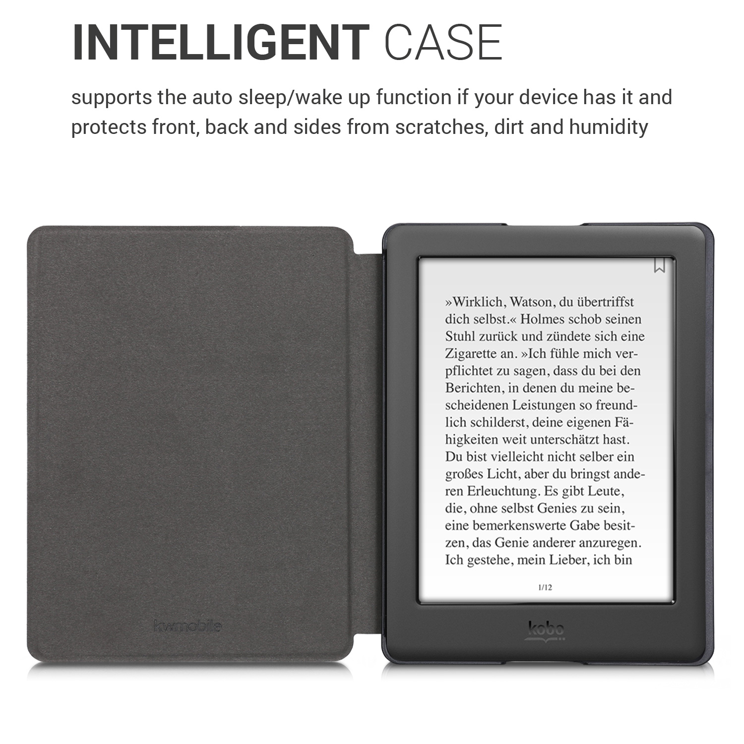 Pouzdro na čtečku kwmobile pro Kobo Glo HD / Touch 2.0 - Travel Black / vícebarevná