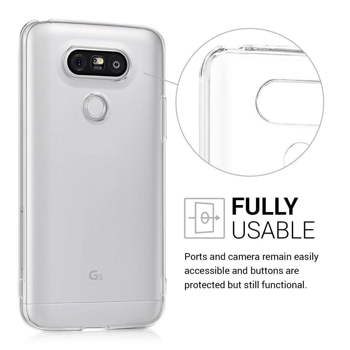 Průhledný kryt na mobil LG G5 / G5 SE kwmobile TPU transparentní