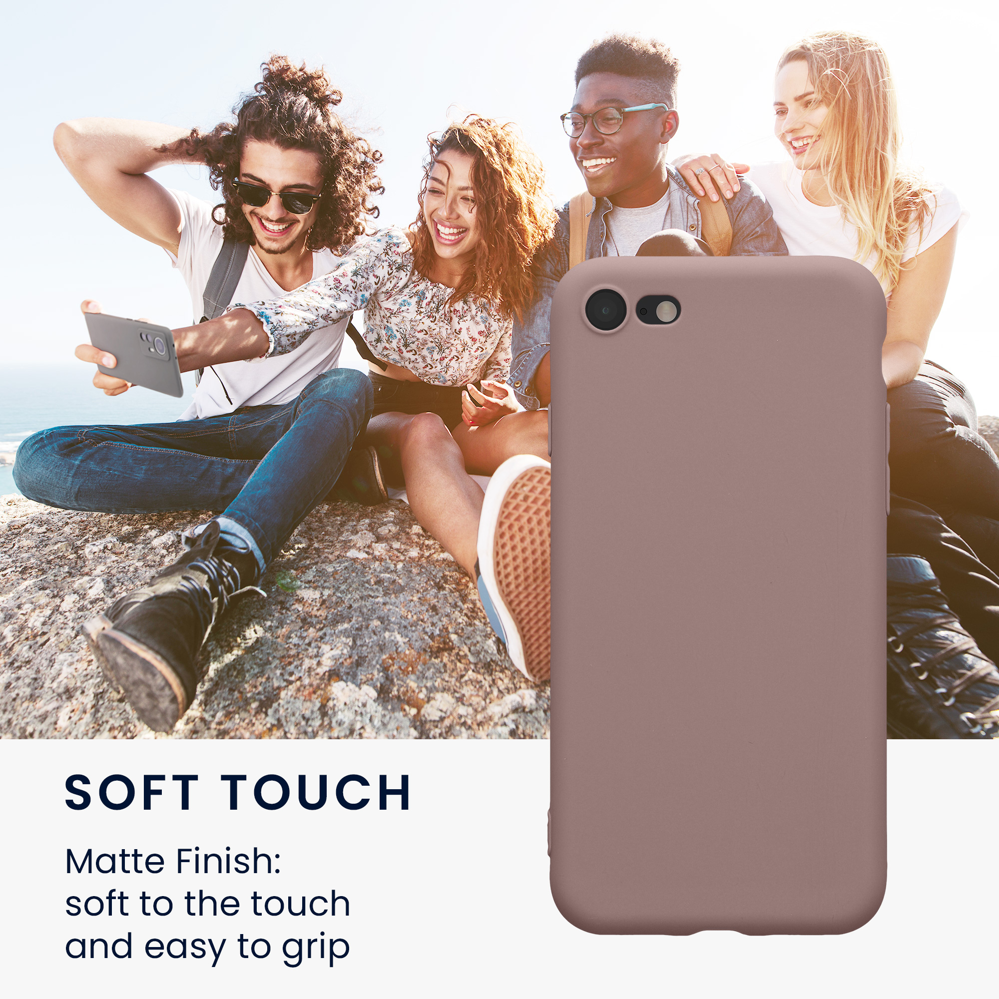 Pouzdro pro Apple iPhone SE (2022) / SE (2020) / 8 / 7 kwmobile tenké TPU - světle lila