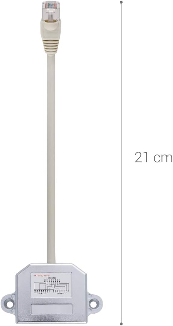 Síťový RJ45 rozbočovač kwmobile - 2 ks - RJ45 síťový rozbočovač 1x RJ45 na 2x RJ45 - Cat5/Cat6