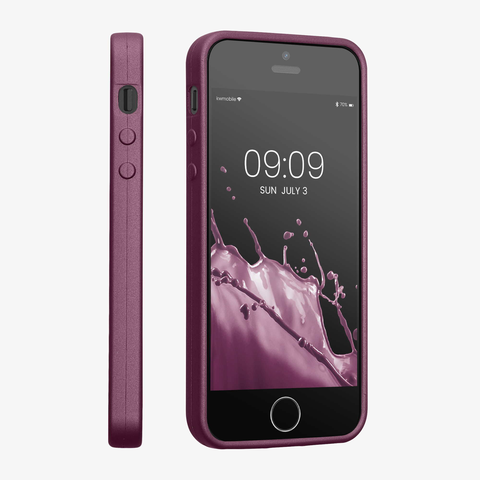 Metalický TPU kryt kwmobile pro iPhone SE (1. generace 2016) / iPhone 5 / iPhone 5S - metalická levandulová