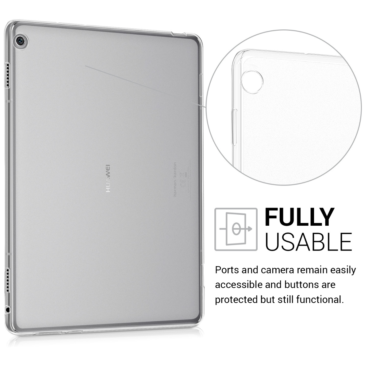 Pouzdro na tablet - Huawei MediaPad M3 Lite 10 Case - kwmobile - transparentní