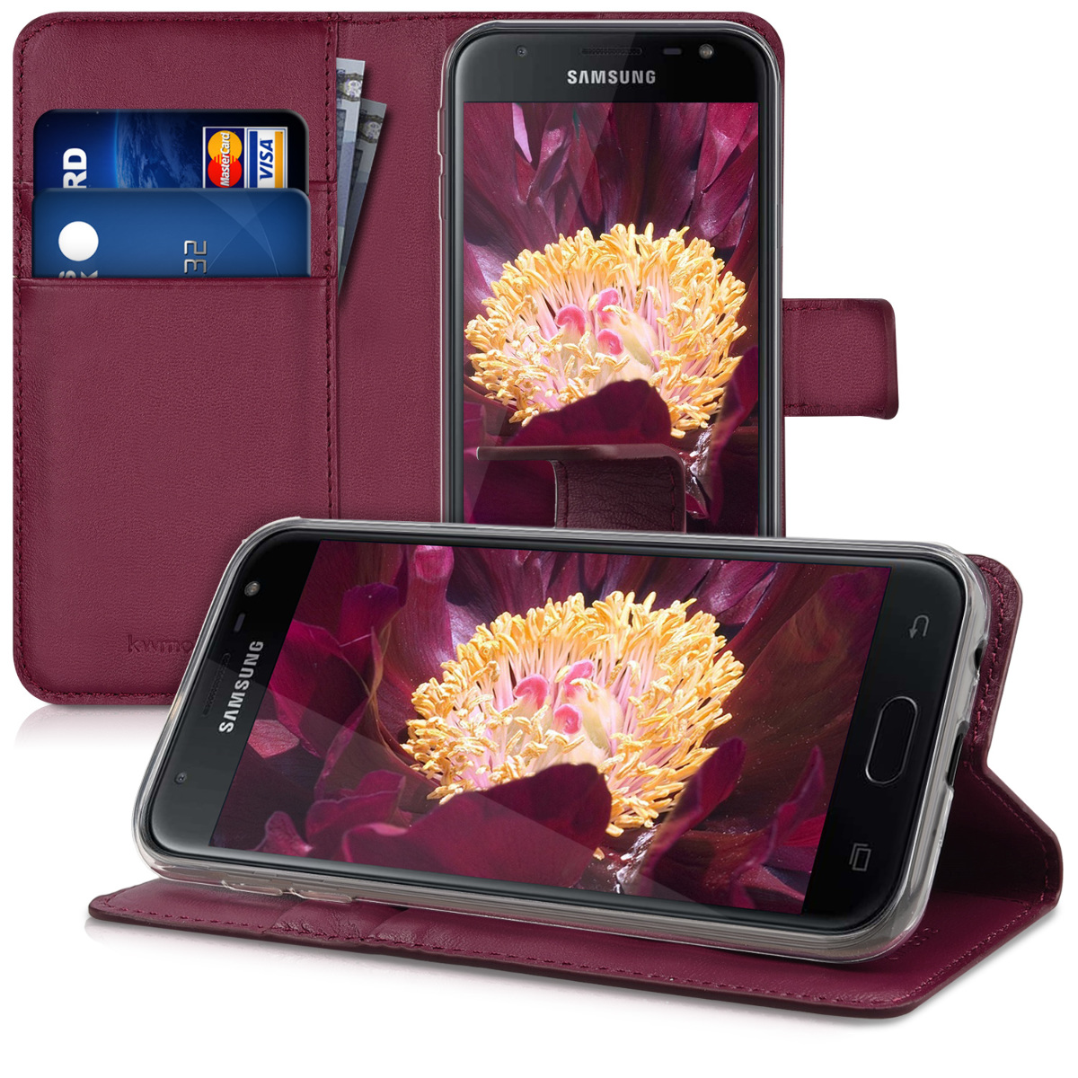 Peněženkové pouzdro na mobil Samsung Galaxy J3 (2017) DUOS - Wallet kwmobile černé