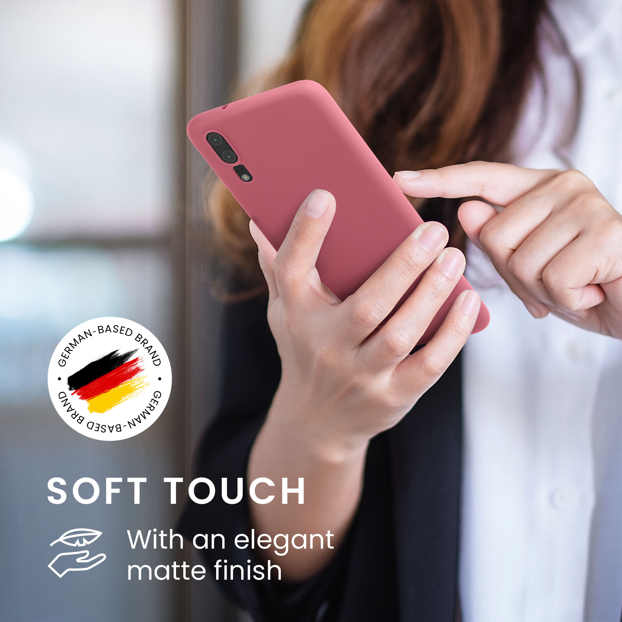 Kryt kwmobile Huawei P20, tmavě růžová