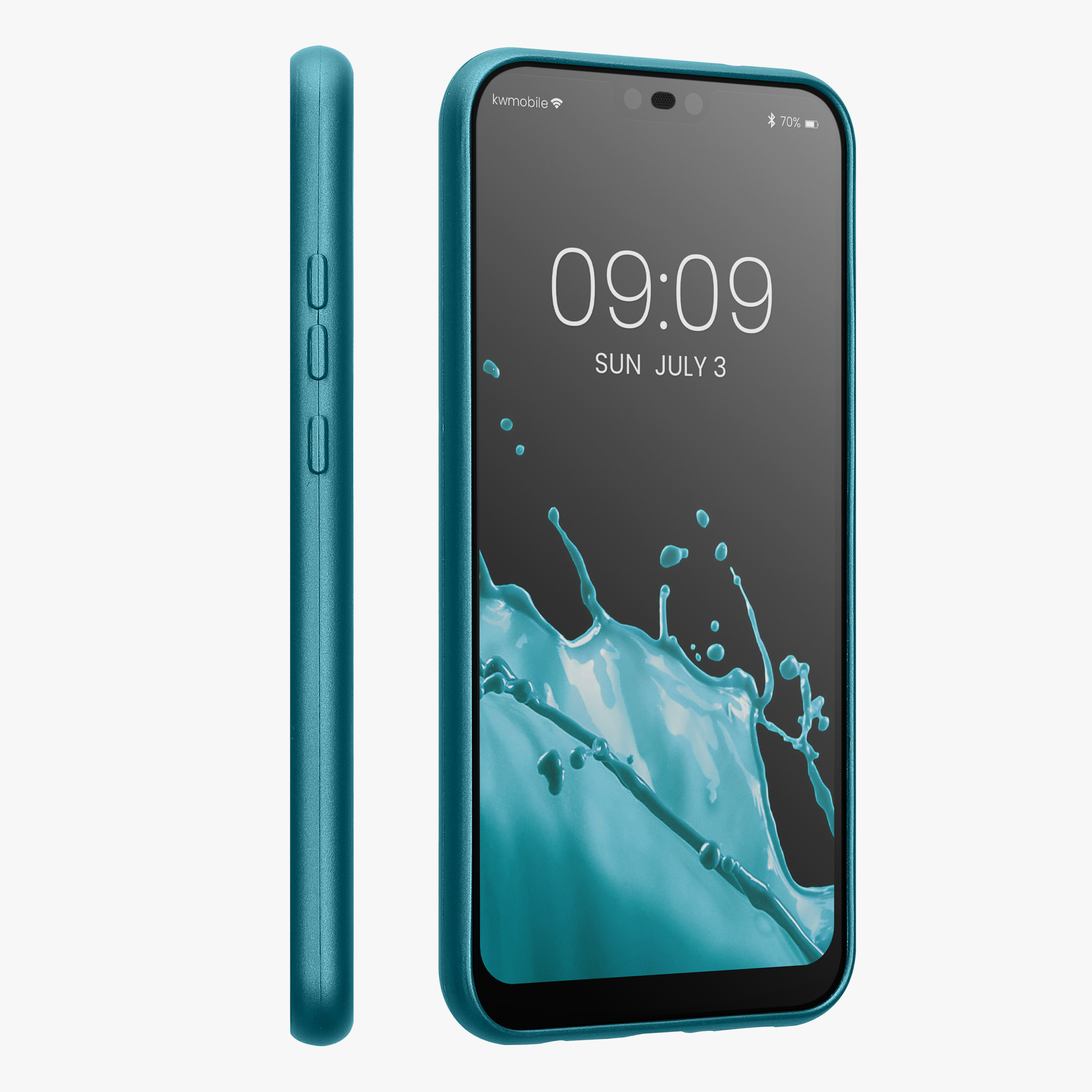Kryt kwmobile Huawei P20 Lite, metalická karibská modrá