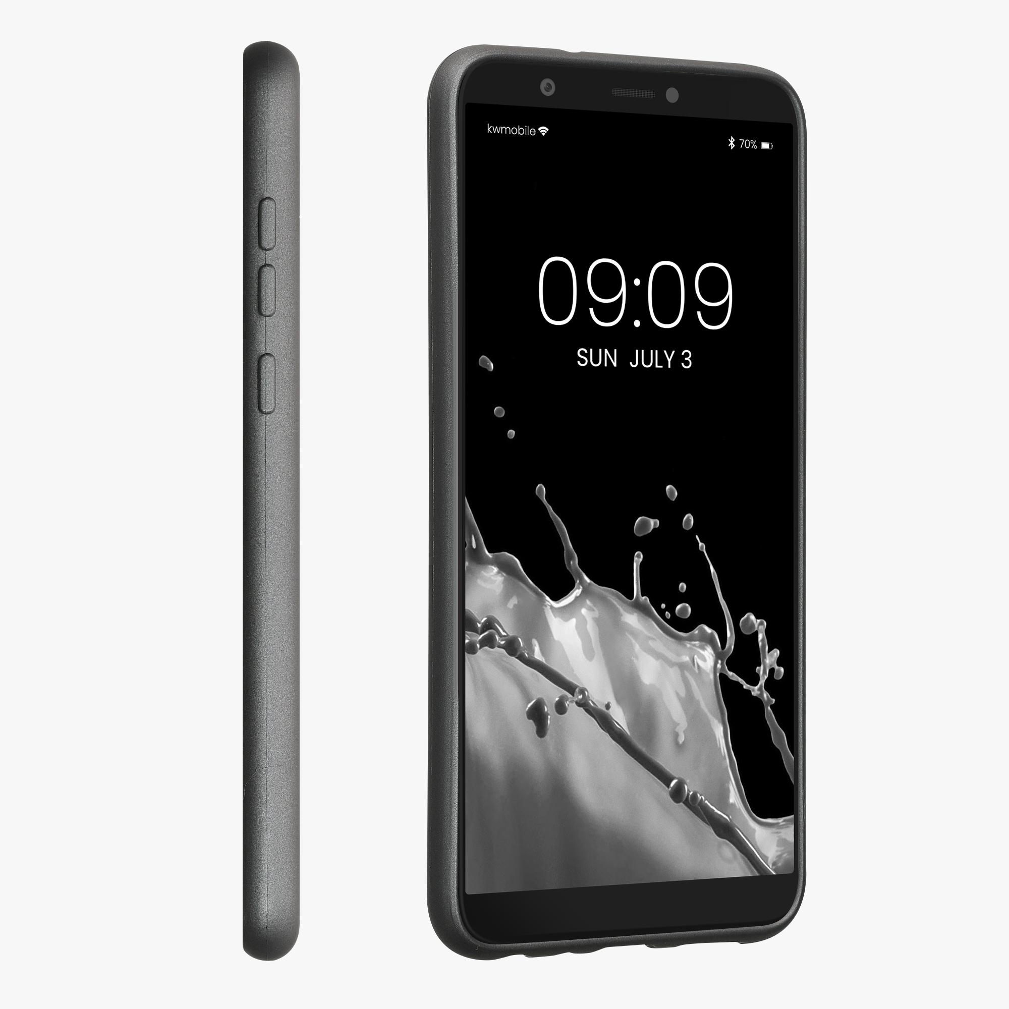 Kryt na mobil Huawei Enjoy 7S / P Smart (2017) kwmobile TPU metalický metalická šedá