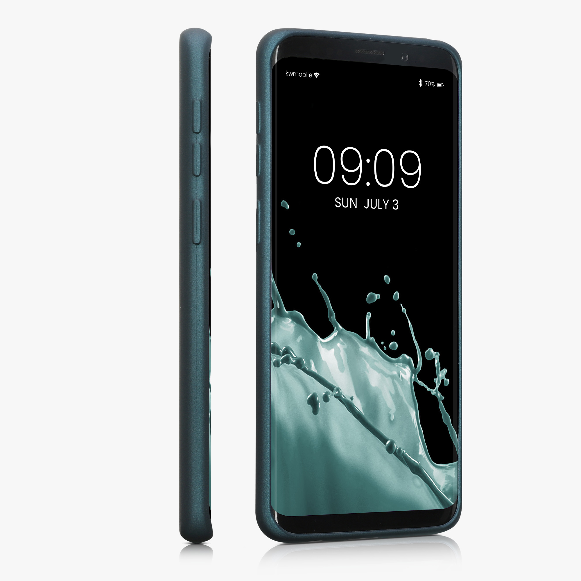 Kryt na mobil Samsung Galaxy S9 kwmobile metalická petrolejová