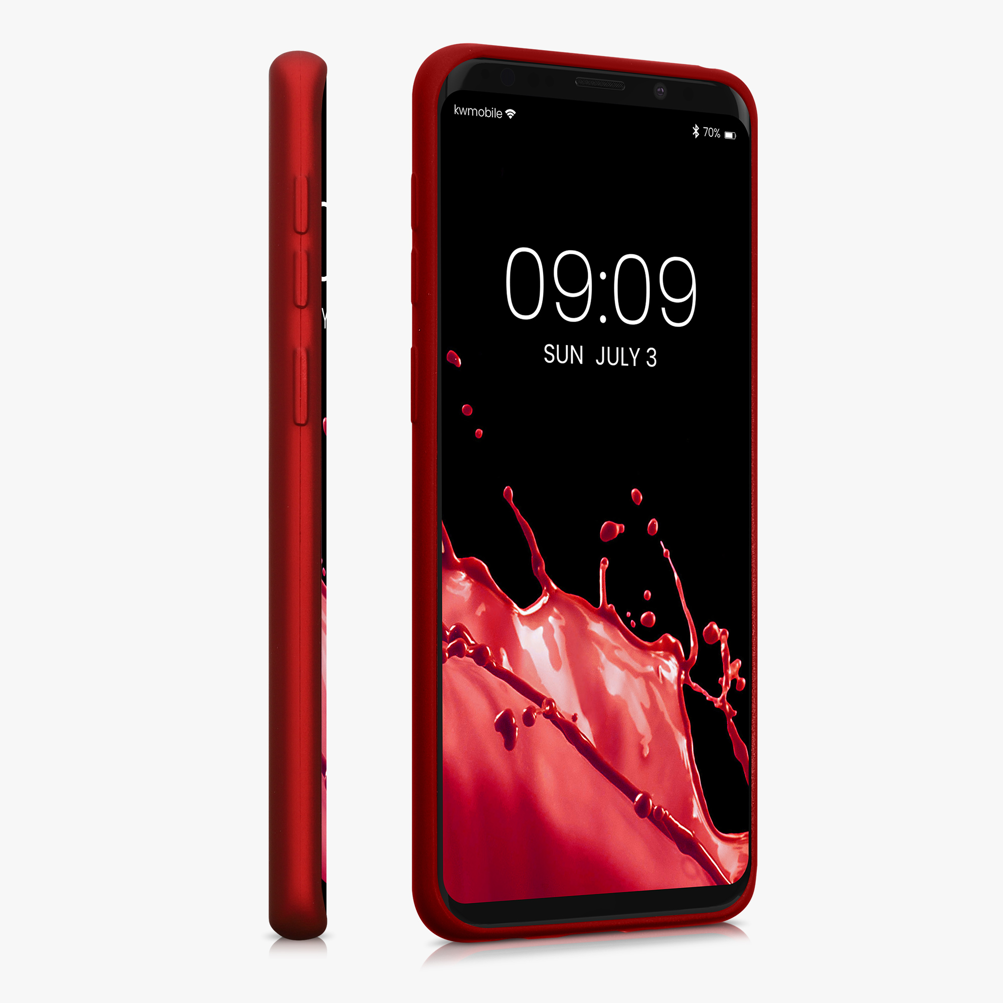 Kryt na mobil Galaxy S9 kwmobile metalický metalicky tmavě červený