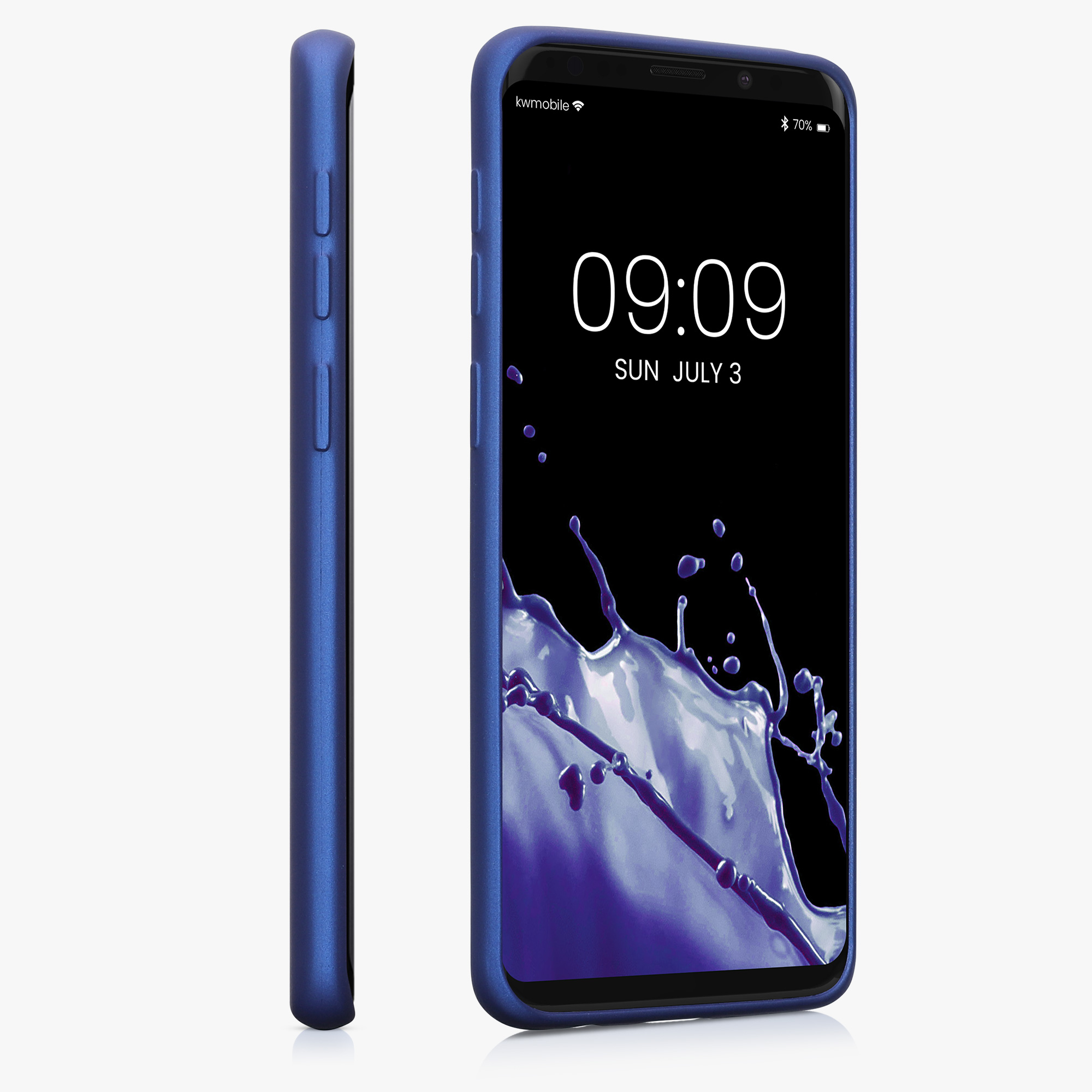 Kryt na mobil Galaxy S9 kwmobile metalický metalicky modrý