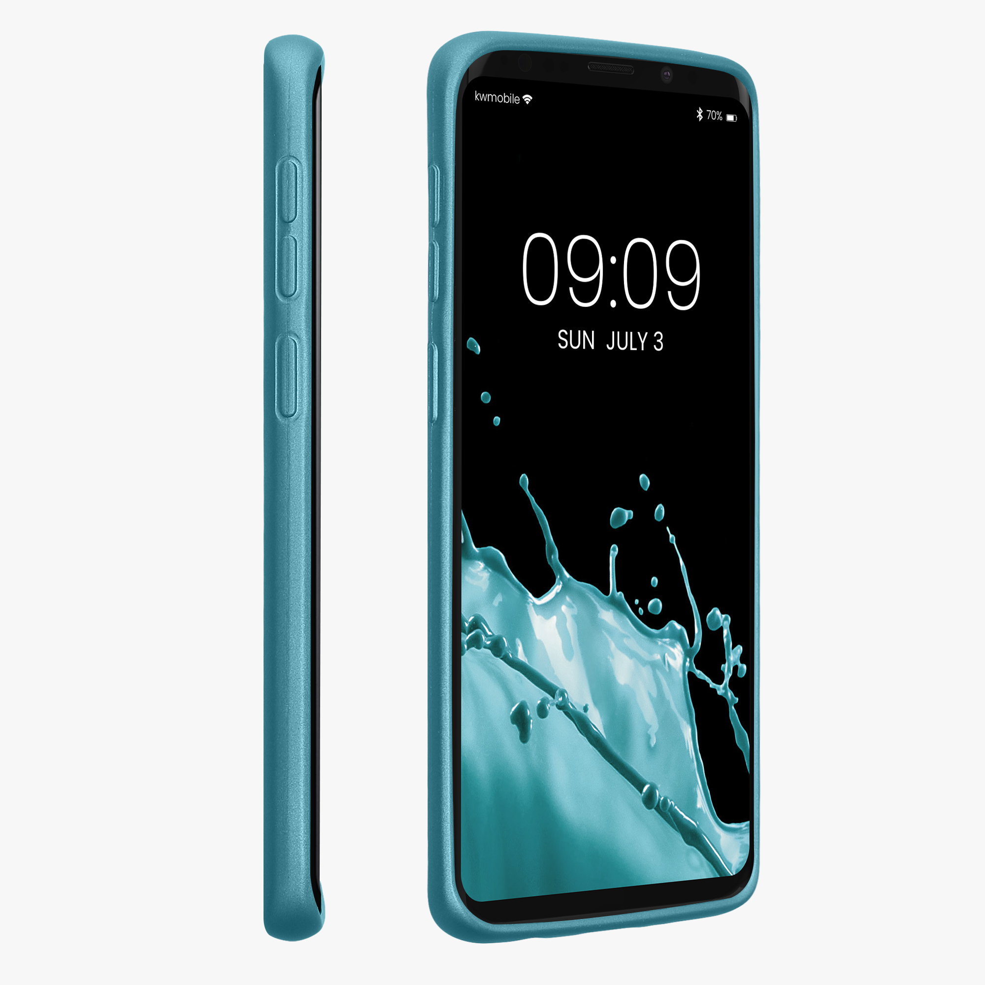 Kryt na mobil Galaxy S9 kwmobile metalický metalicky karibsky modrý